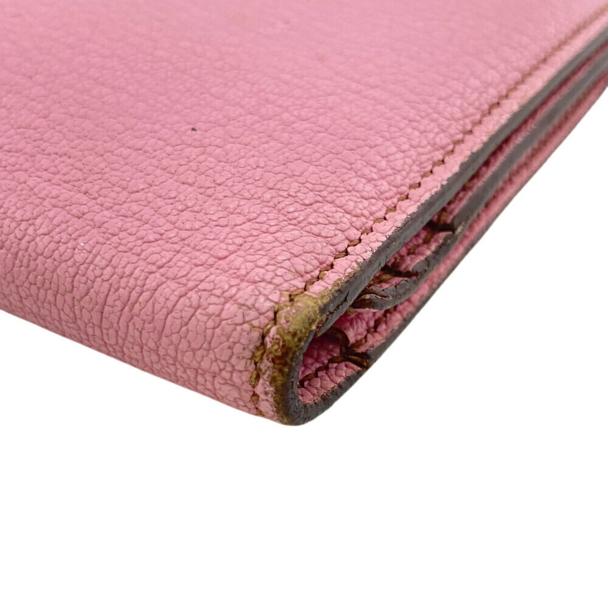 Hermes HERMES Bearn Soufflet Long Wallet, Bifold, Pink, Women's Size ONE SIZE - 3 Thumbnail