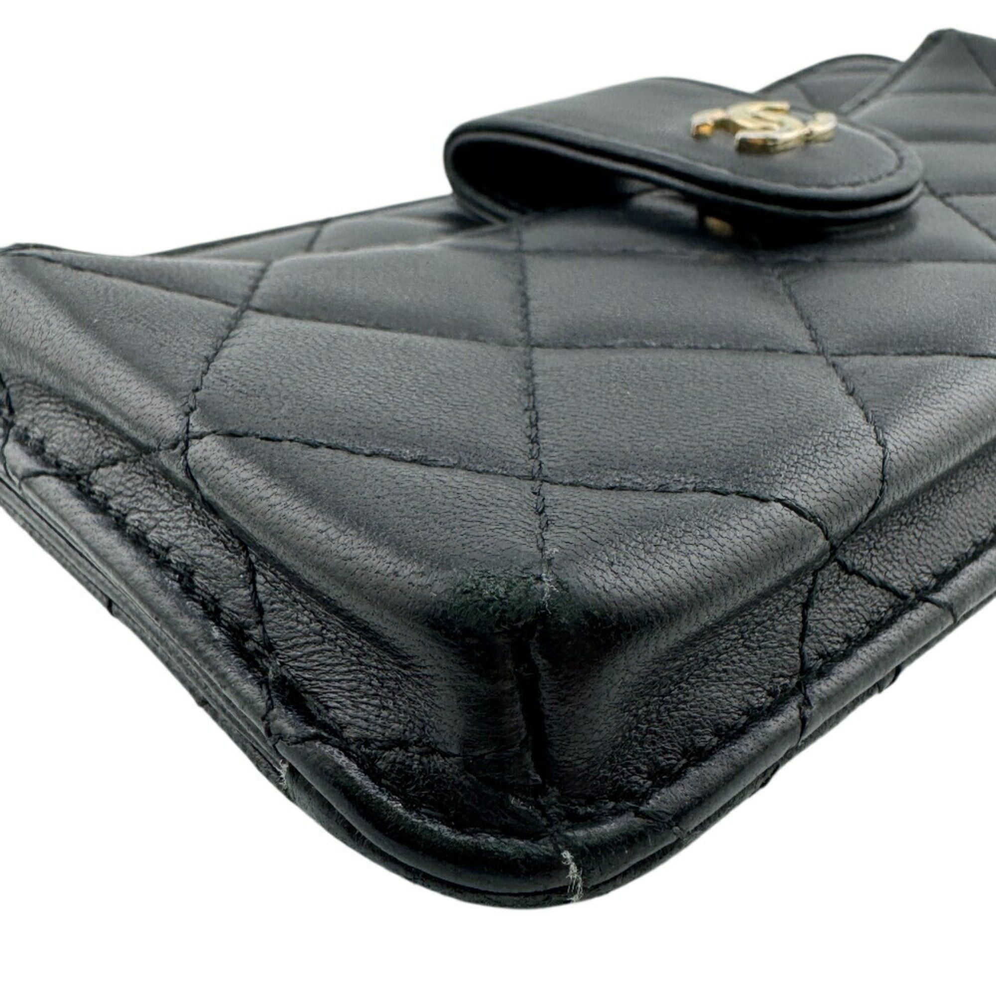 Chanel CHANEL Timeless Classic Multi-Case Coco Mark Matelasse Long Wallet Black Women's Size ONE SIZE - 5 Thumbnail