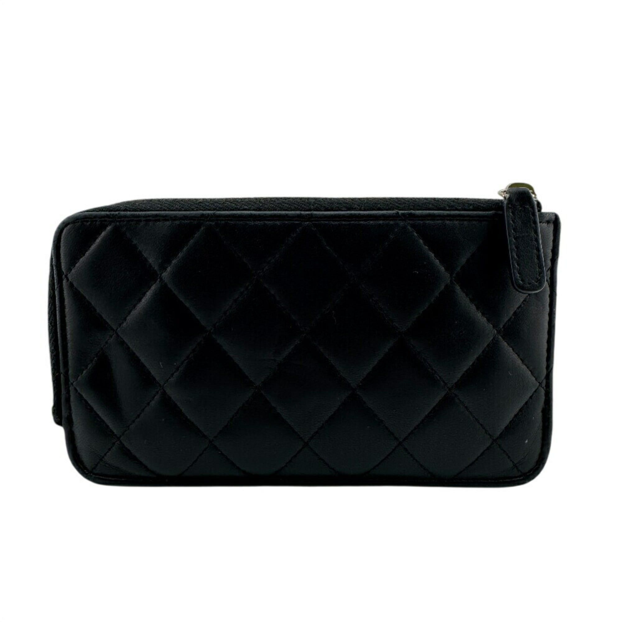 Chanel CHANEL Timeless Classic Multi-Case Coco Mark Matelasse Long Wallet Black Women's Size ONE SIZE - 2 Thumbnail