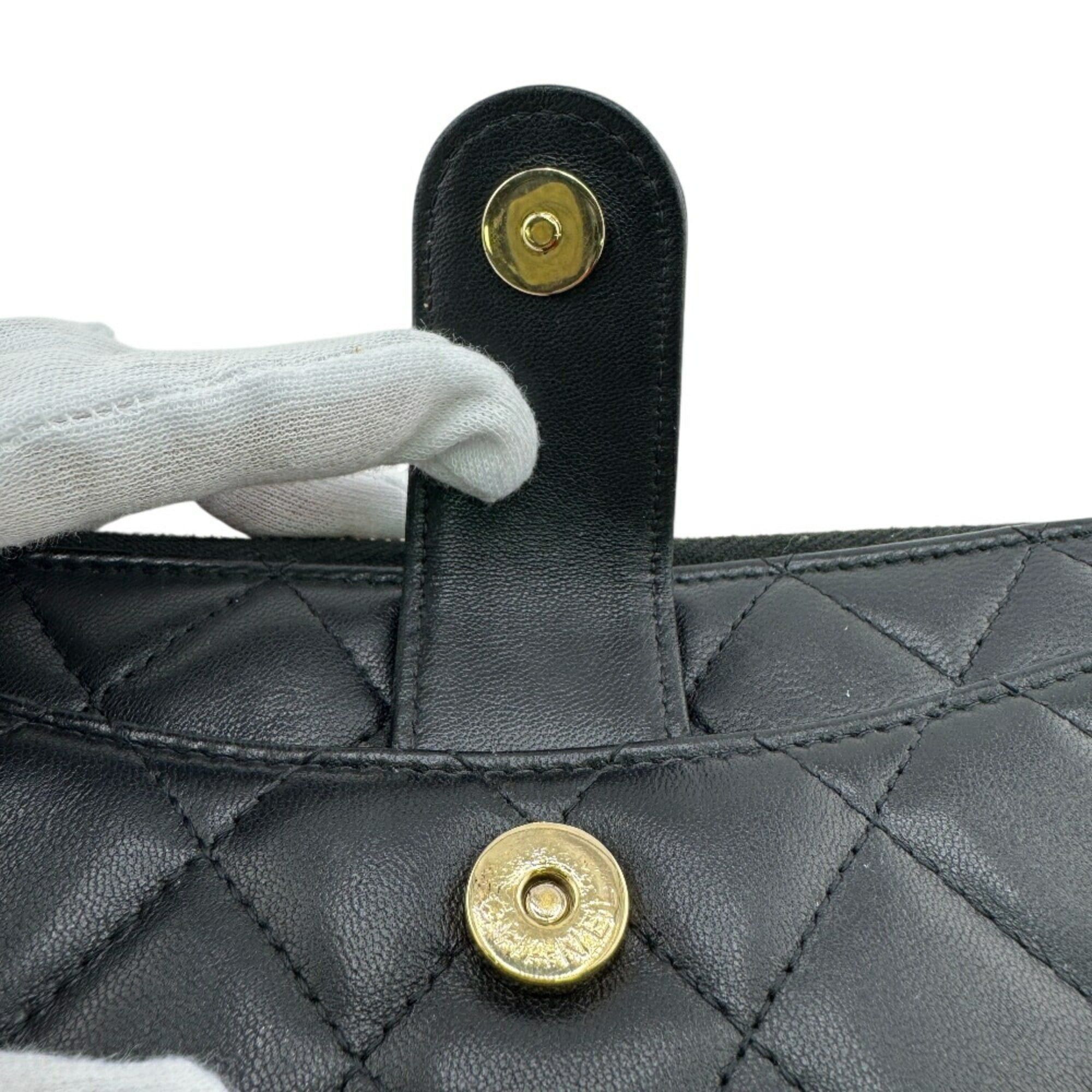 Chanel CHANEL Timeless Classic Multi-Case Coco Mark Matelasse Long Wallet Black Women's Size ONE SIZE - 7 Thumbnail