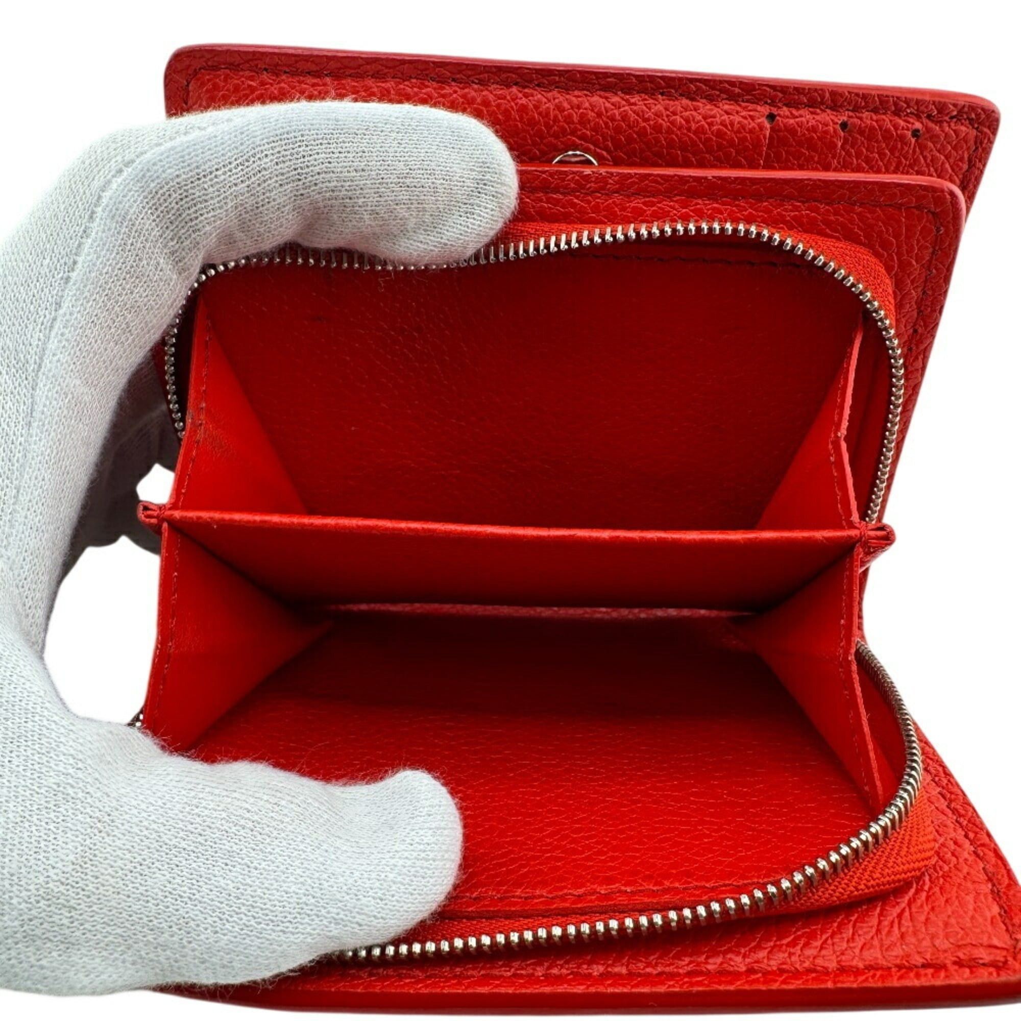 Louis Vuitton LOUIS VUITTON M82103 LV×YK Portefeuillek Yayoi Kusama Collaboration Polka Dot Monogram Empreinte Bifold Wallet Red Women's Size ONE SIZE - 11 Thumbnail