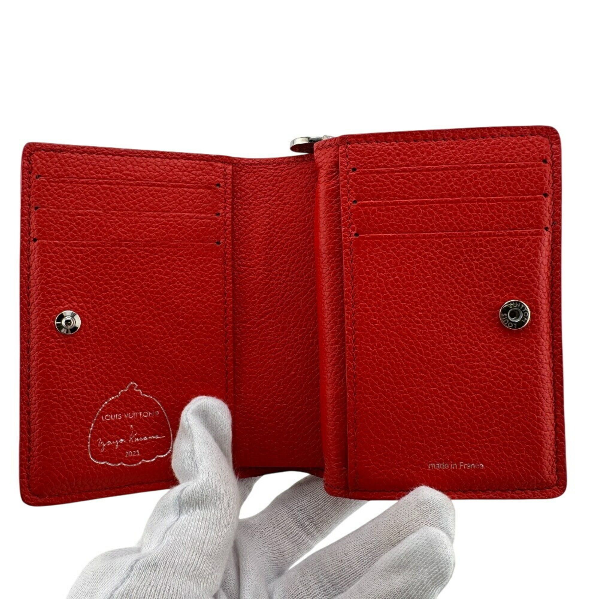 Louis Vuitton LOUIS VUITTON M82103 LV×YK Portefeuillek Yayoi Kusama Collaboration Polka Dot Monogram Empreinte Bifold Wallet Red Women's Size ONE SIZE - 7 Thumbnail