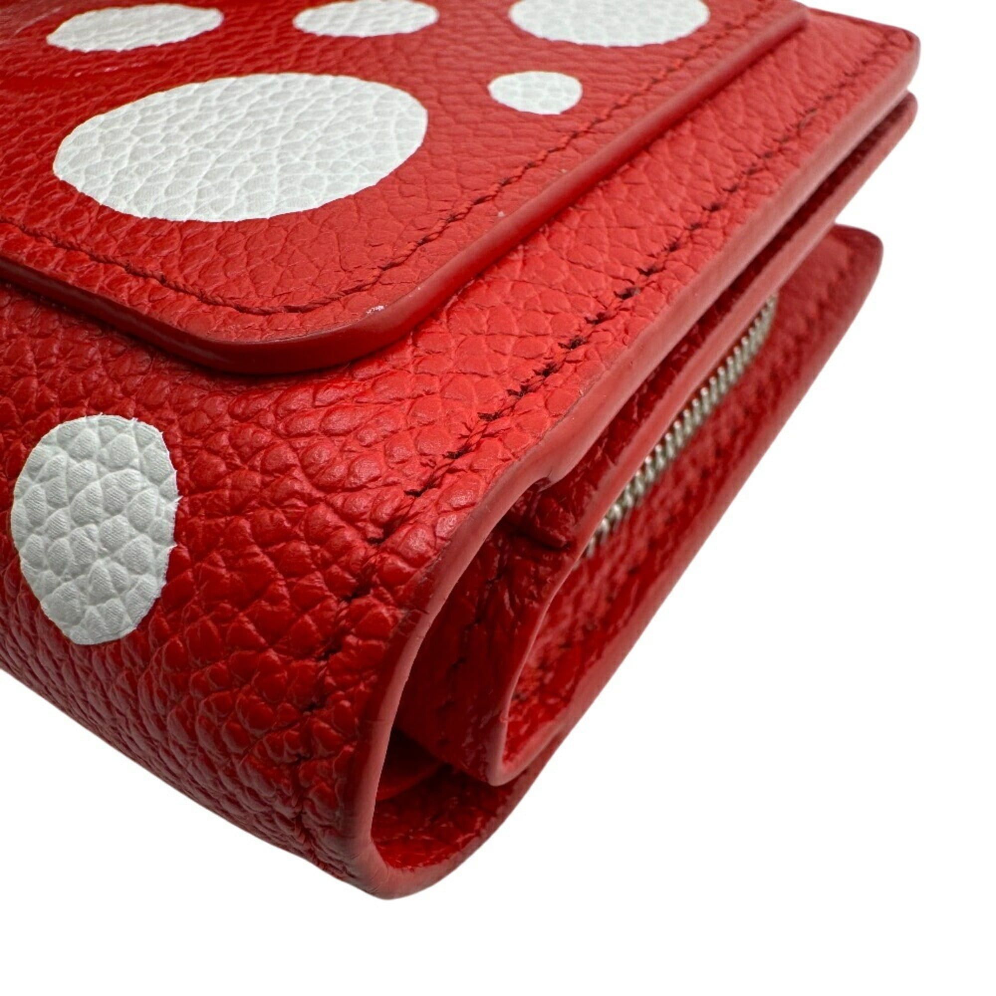 Louis Vuitton LOUIS VUITTON M82103 LV×YK Portefeuillek Yayoi Kusama Collaboration Polka Dot Monogram Empreinte Bifold Wallet Red Women's Size ONE SIZE - 6 Thumbnail