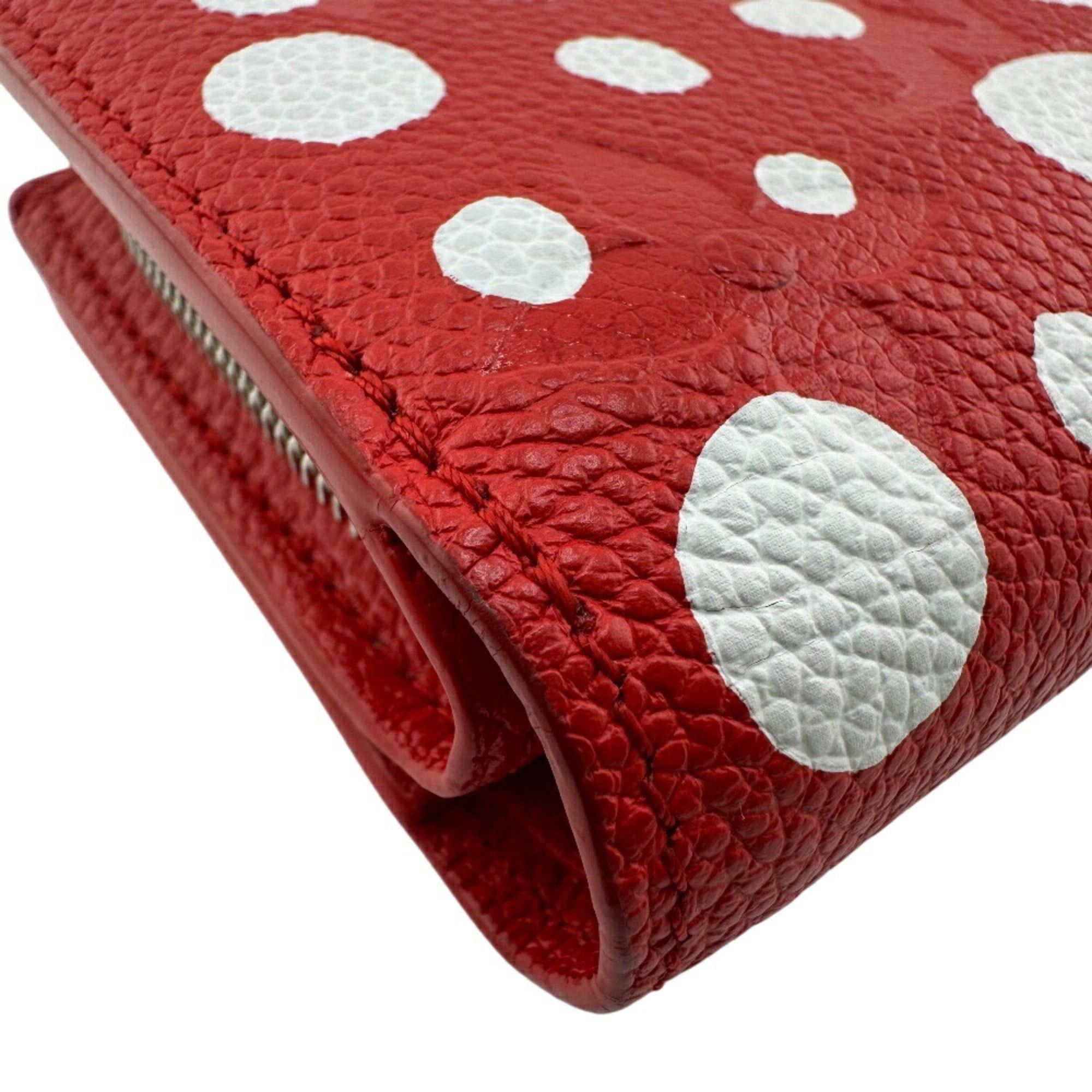 Louis Vuitton LOUIS VUITTON M82103 LV×YK Portefeuillek Yayoi Kusama Collaboration Polka Dot Monogram Empreinte Bifold Wallet Red Women's Size ONE SIZE - 3 Thumbnail
