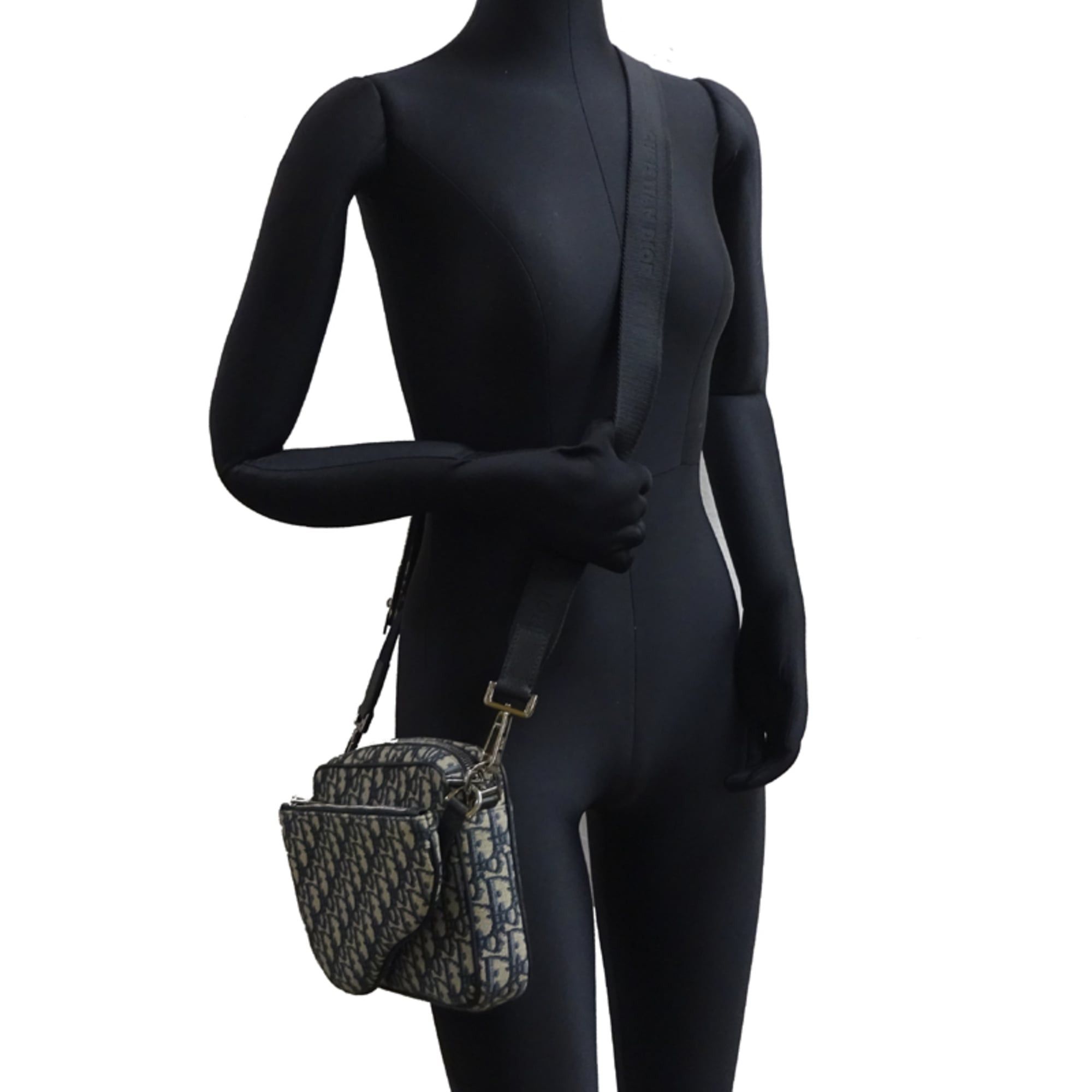 Dior Christian Dior Saddle 3-in-1 Shoulder Bag for Men and Women, 1ADP0276YKY-H27E, Jacquard, Navy Size ONE SIZE - 8 Thumbnail
