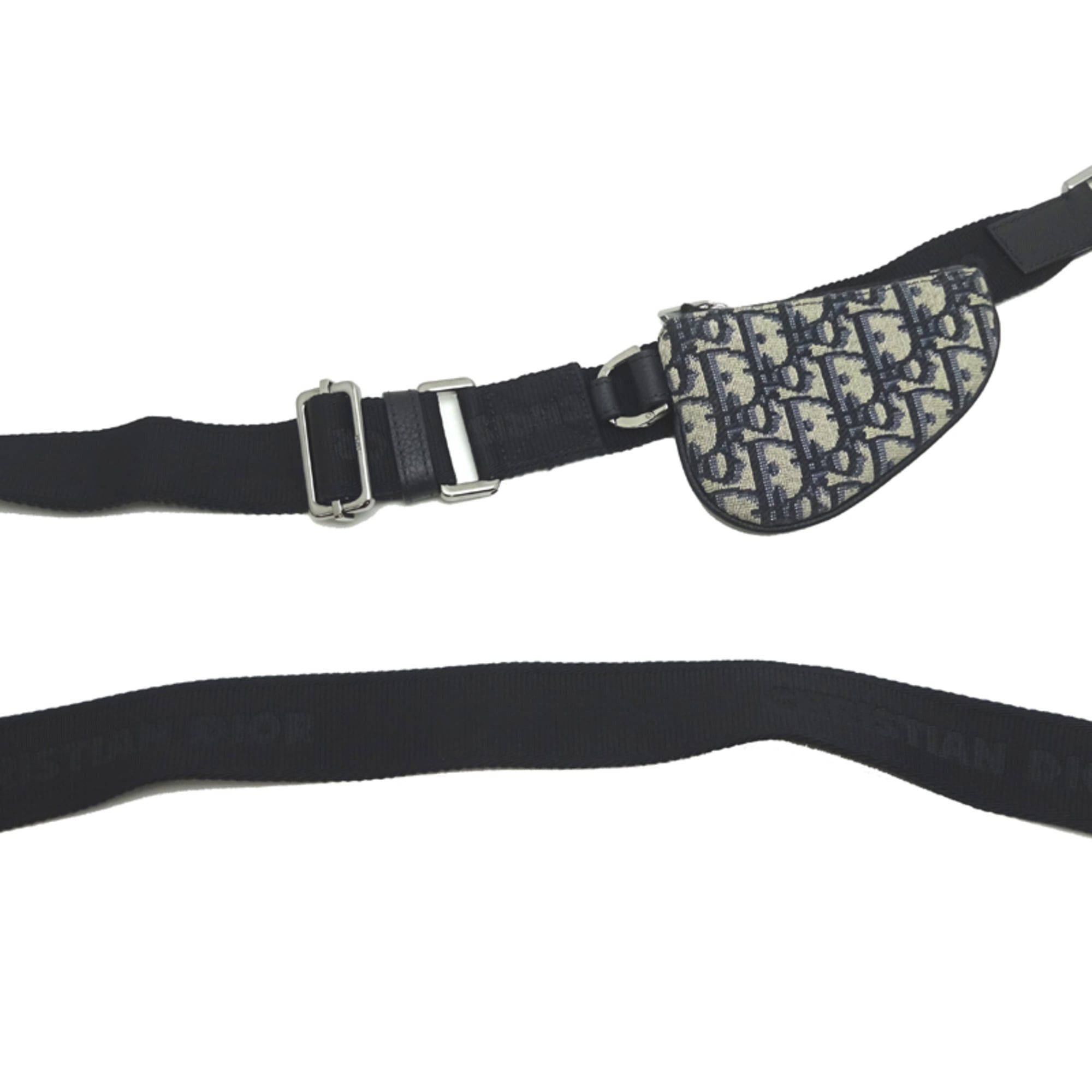Dior Christian Dior Saddle 3-in-1 Shoulder Bag for Men and Women, 1ADP0276YKY-H27E, Jacquard, Navy Size ONE SIZE - 5 Thumbnail