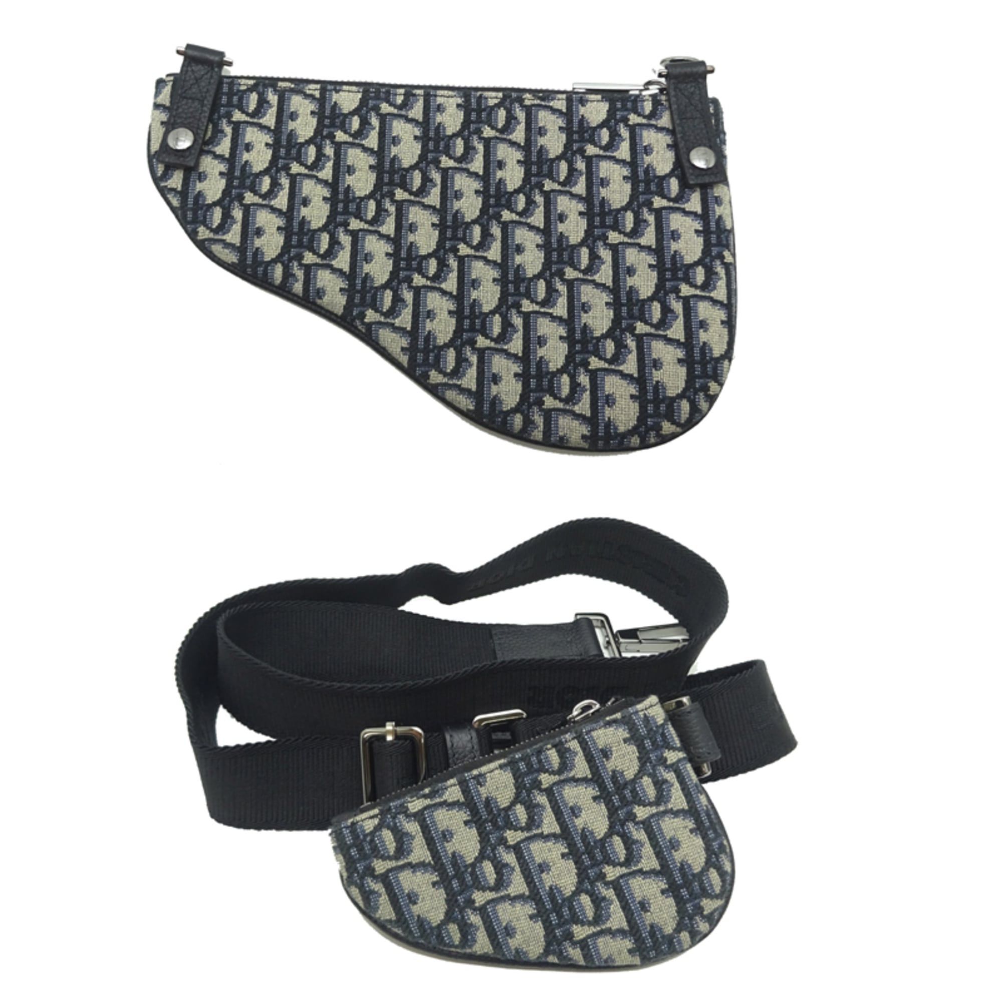Dior Christian Dior Saddle 3-in-1 Shoulder Bag for Men and Women, 1ADP0276YKY-H27E, Jacquard, Navy Size ONE SIZE - 9 Thumbnail