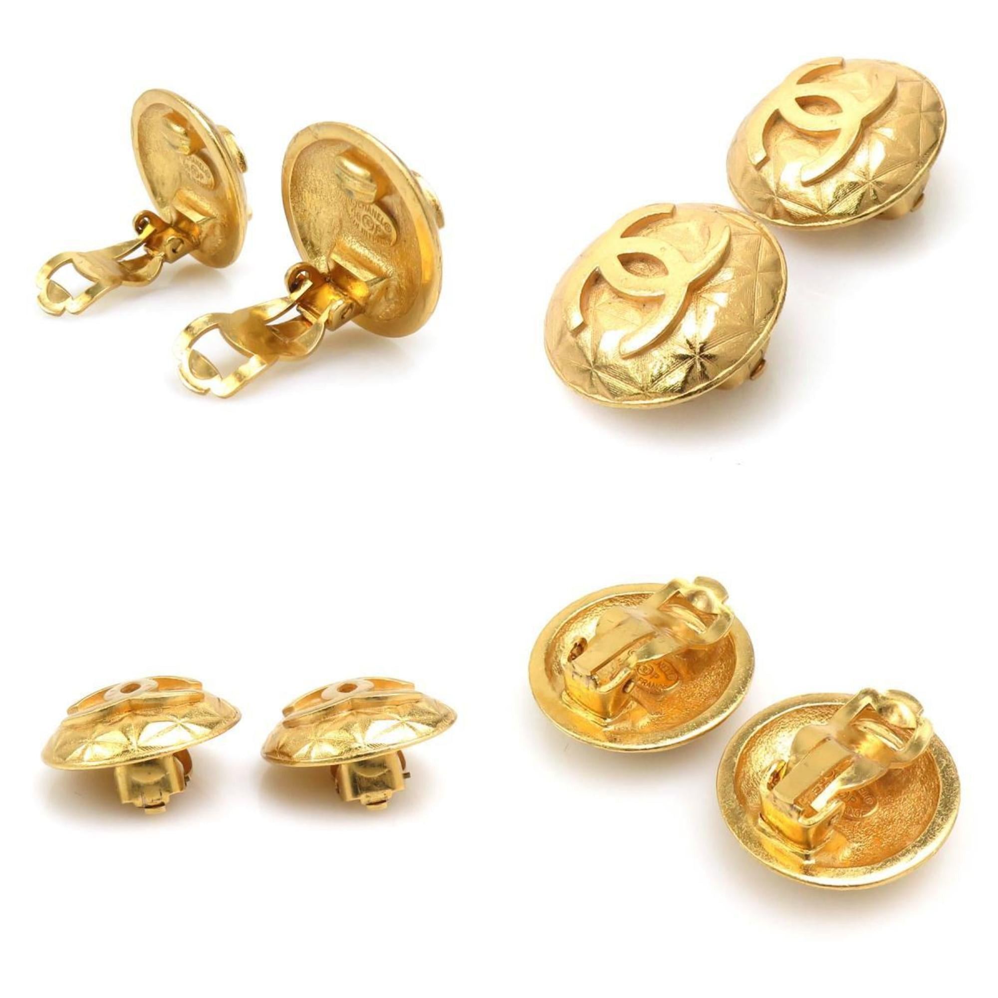 Chanel CHANEL Coco Mark Metal Gold Earrings for Women e61411i Size ONE SIZE - 3 Thumbnail