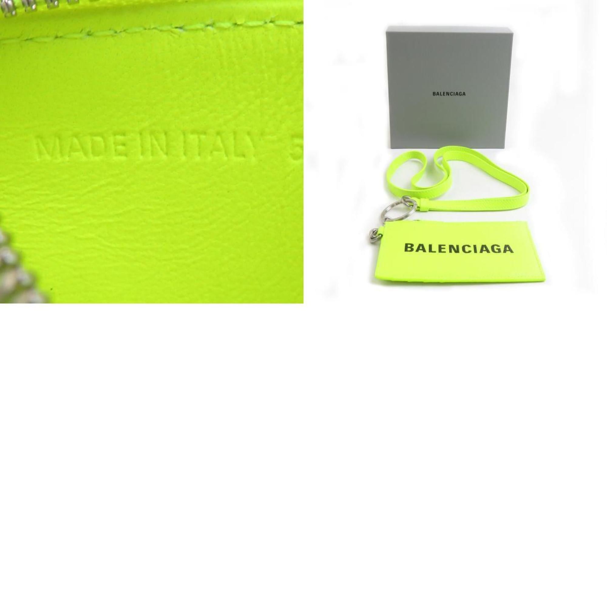 Balenciaga Balenciaga wallet with coin purse in neon yellow leather, unisex, 694548 h31907a Size ONE SIZE - 5 Thumbnail