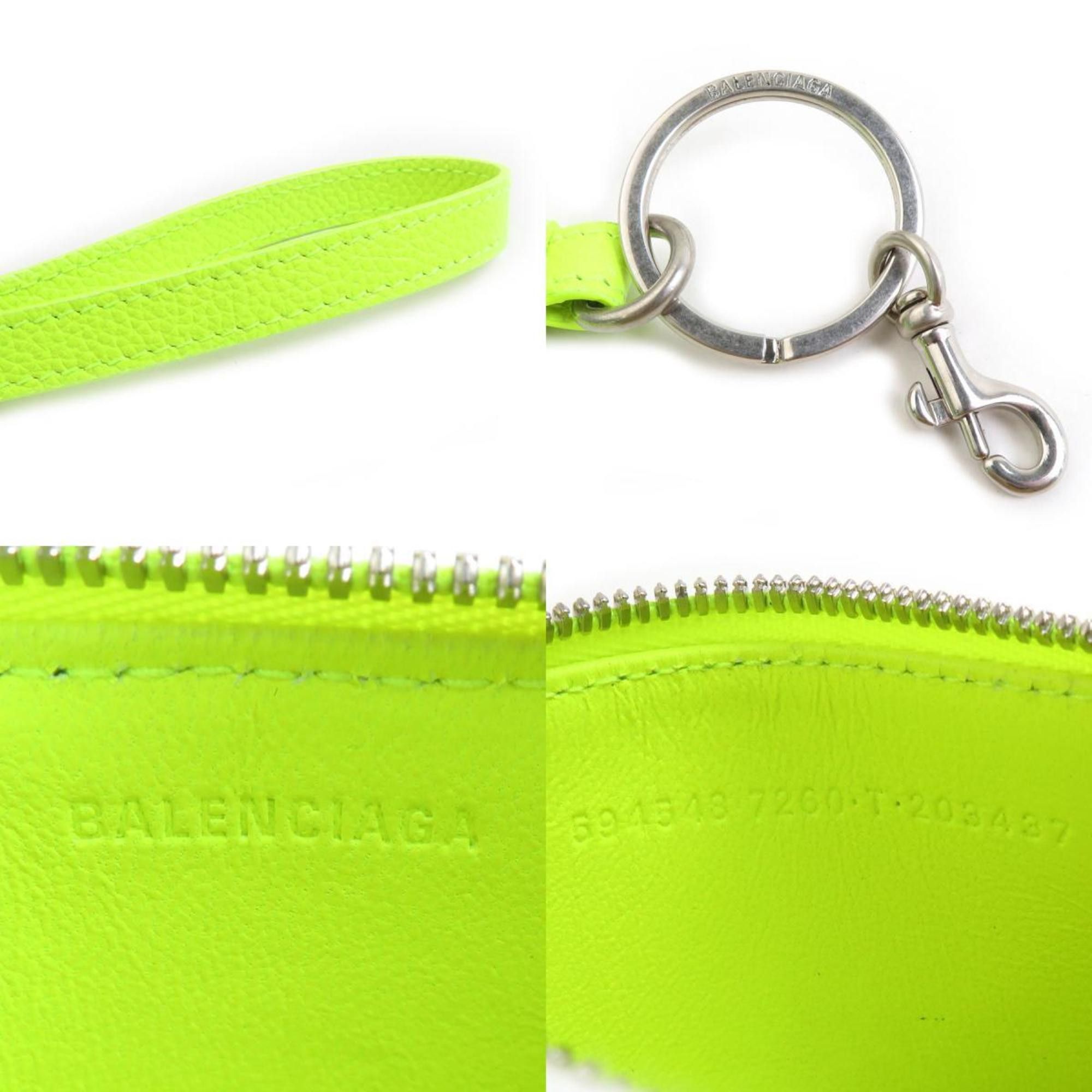 Balenciaga Balenciaga wallet with coin purse in neon yellow leather, unisex, 694548 h31907a Size ONE SIZE - 4 Thumbnail