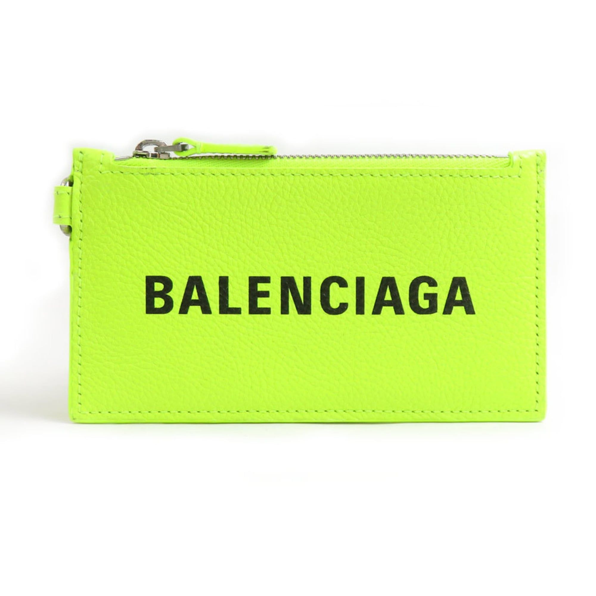 Balenciaga Balenciaga wallet with coin purse in neon yellow leather, unisex, 694548 h31907a Size ONE SIZE - 2 Thumbnail