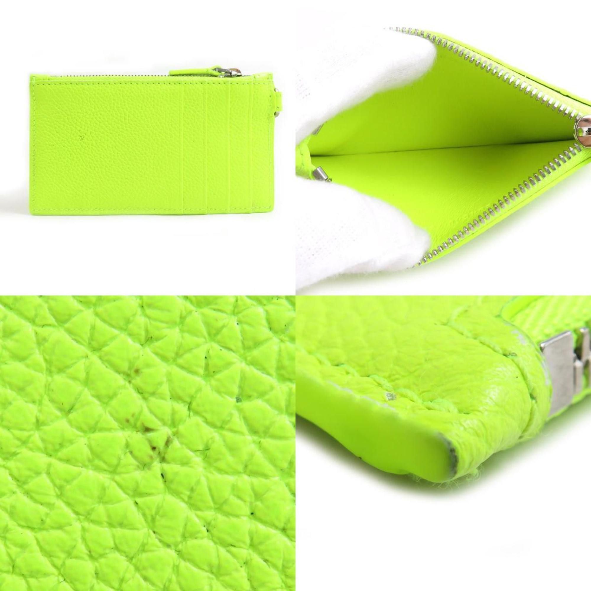 Balenciaga Balenciaga wallet with coin purse in neon yellow leather, unisex, 694548 h31907a Size ONE SIZE - 3 Thumbnail