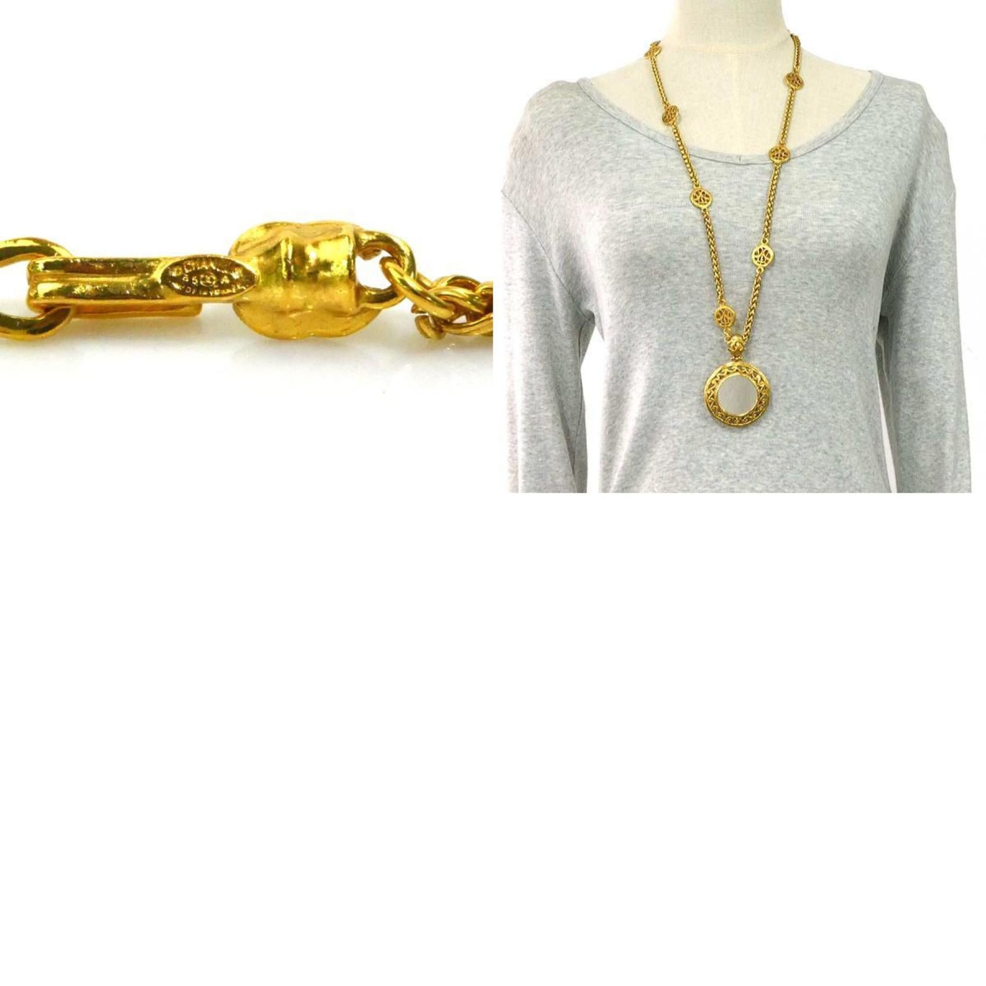 Chanel CHANEL Mirror Pendant Necklace in Metal Gold for Women e61391a Size ONE SIZE - 5 Thumbnail