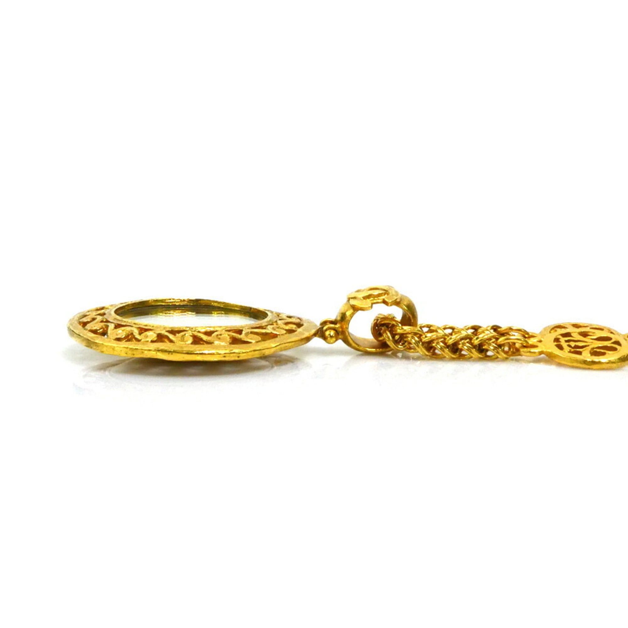 Chanel CHANEL Mirror Pendant Necklace in Metal Gold for Women e61391a Size ONE SIZE - 3 Thumbnail
