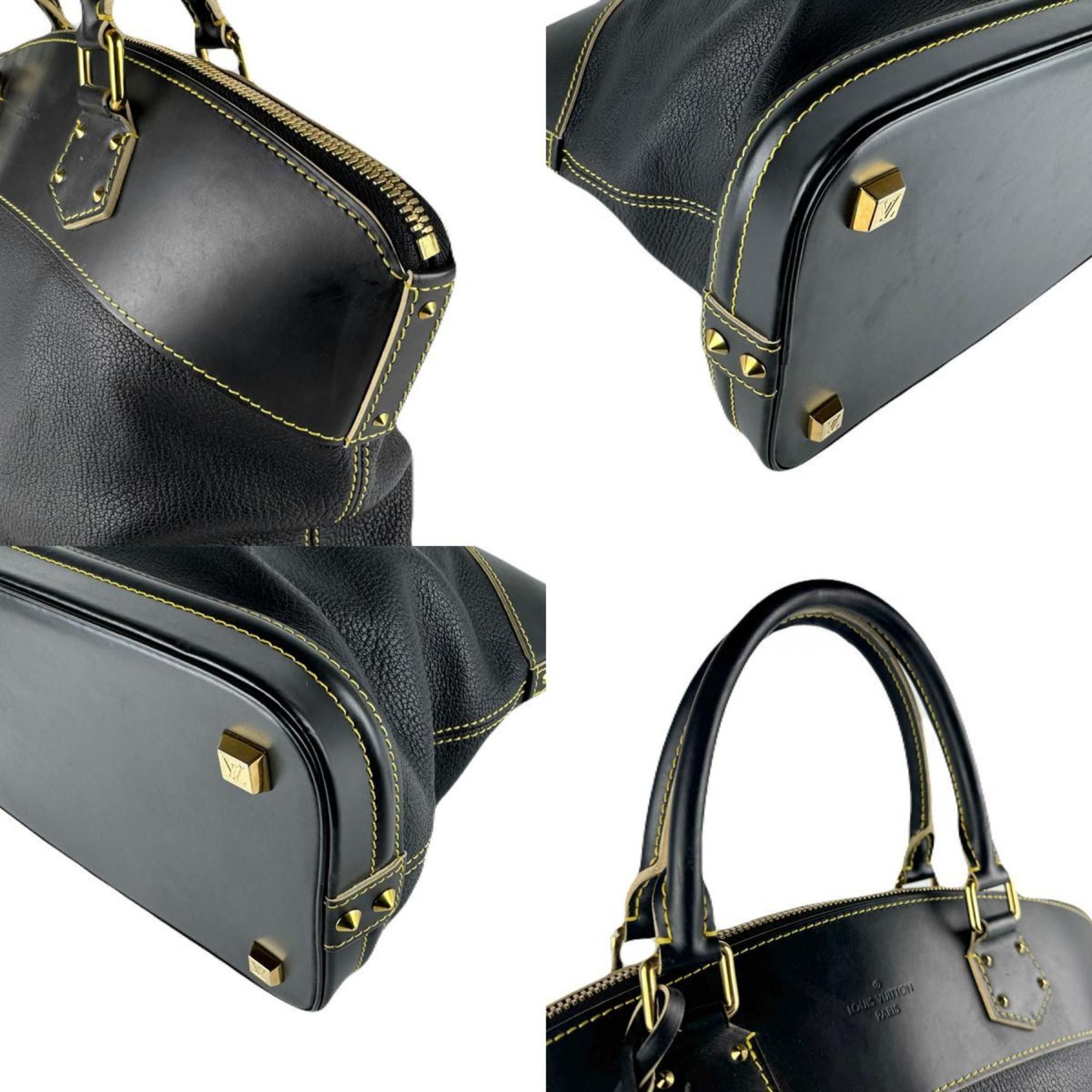 Louis Vuitton Louis Vuitton Suhali Lockit MM Handbag in Noir Leather, Unisex, M91875 z8490 Size ONE SIZE - 4 Thumbnail