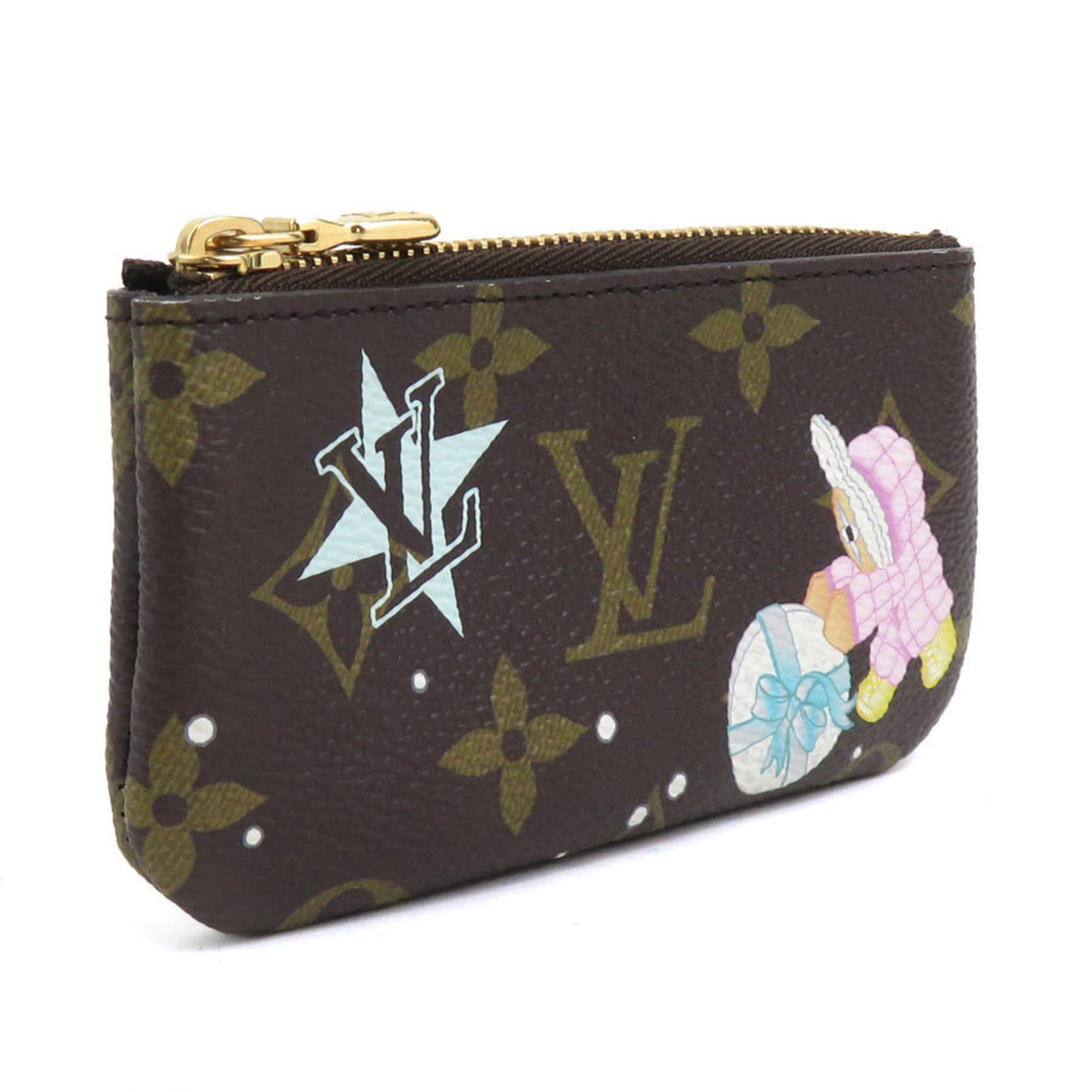 Louis Vuitton Louis Vuitton Vivienne Monogram Pochette Clé Wallet with Coin Purse, Canvas, Brown, Unisex, M12229 56517n Size ONE SIZE - 2 Thumbnail