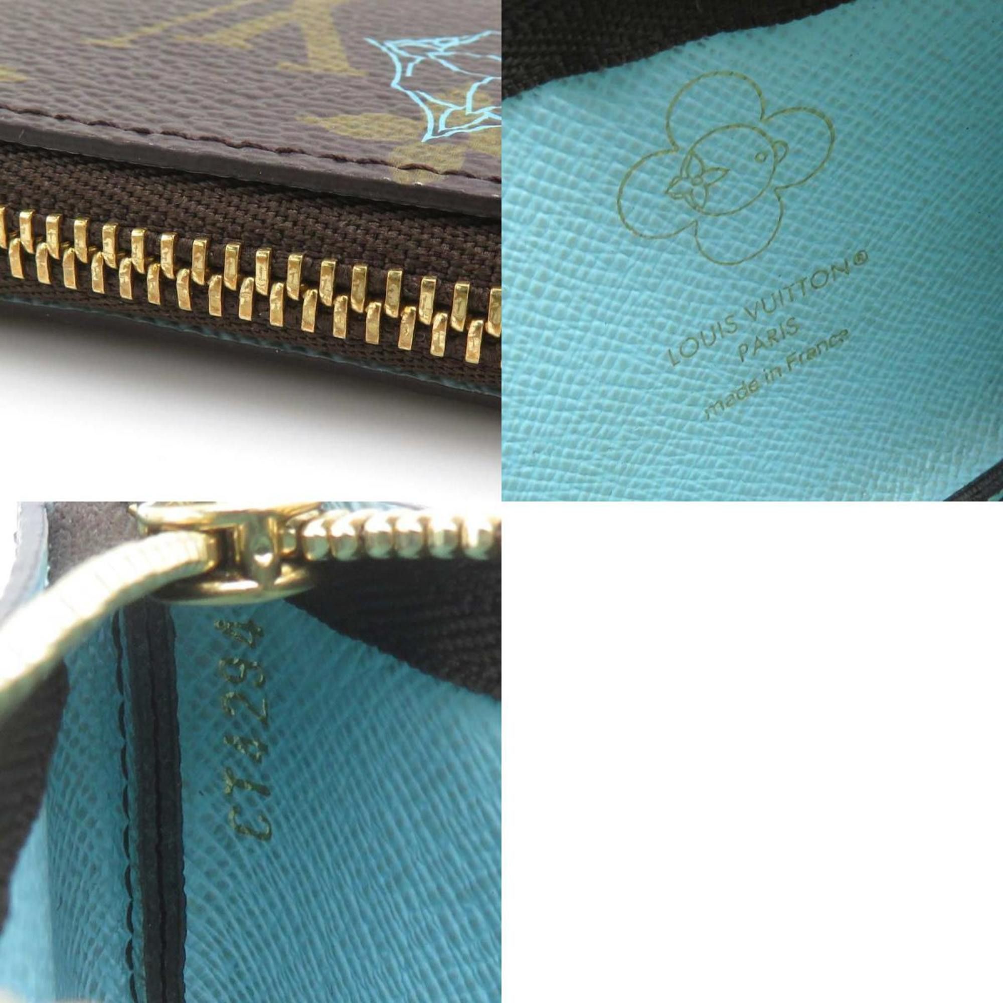 Louis Vuitton Louis Vuitton Vivienne Monogram Pochette Clé Wallet with Coin Purse, Canvas, Brown, Unisex, M12229 56517n Size ONE SIZE - 5 Thumbnail