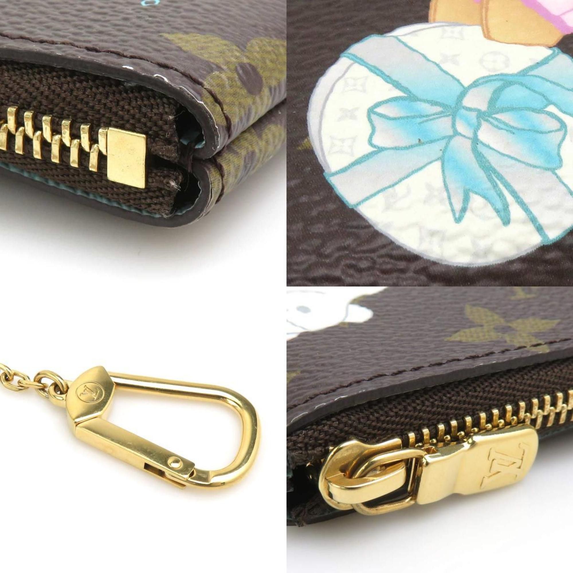 Louis Vuitton Louis Vuitton Vivienne Monogram Pochette Clé Wallet with Coin Purse, Canvas, Brown, Unisex, M12229 56517n Size ONE SIZE - 4 Thumbnail