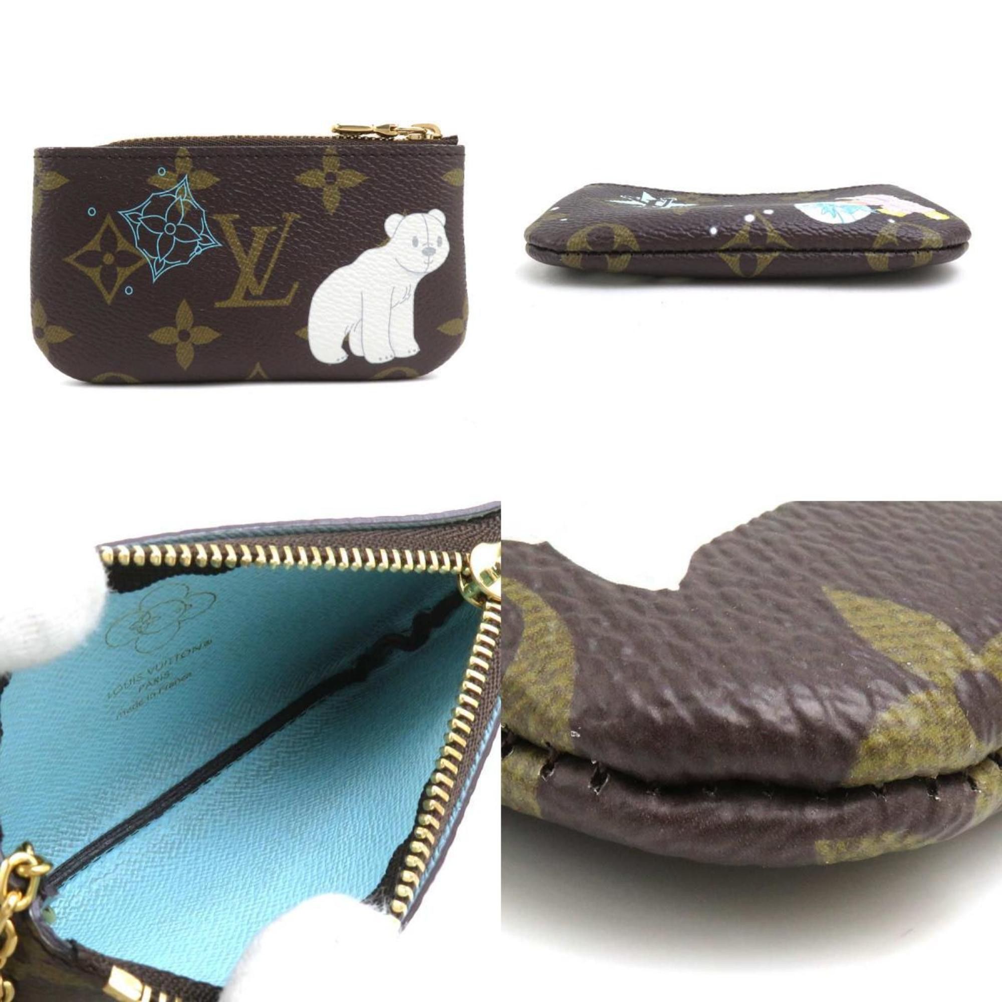 Louis Vuitton Louis Vuitton Vivienne Monogram Pochette Clé Wallet with Coin Purse, Canvas, Brown, Unisex, M12229 56517n Size ONE SIZE - 3 Thumbnail