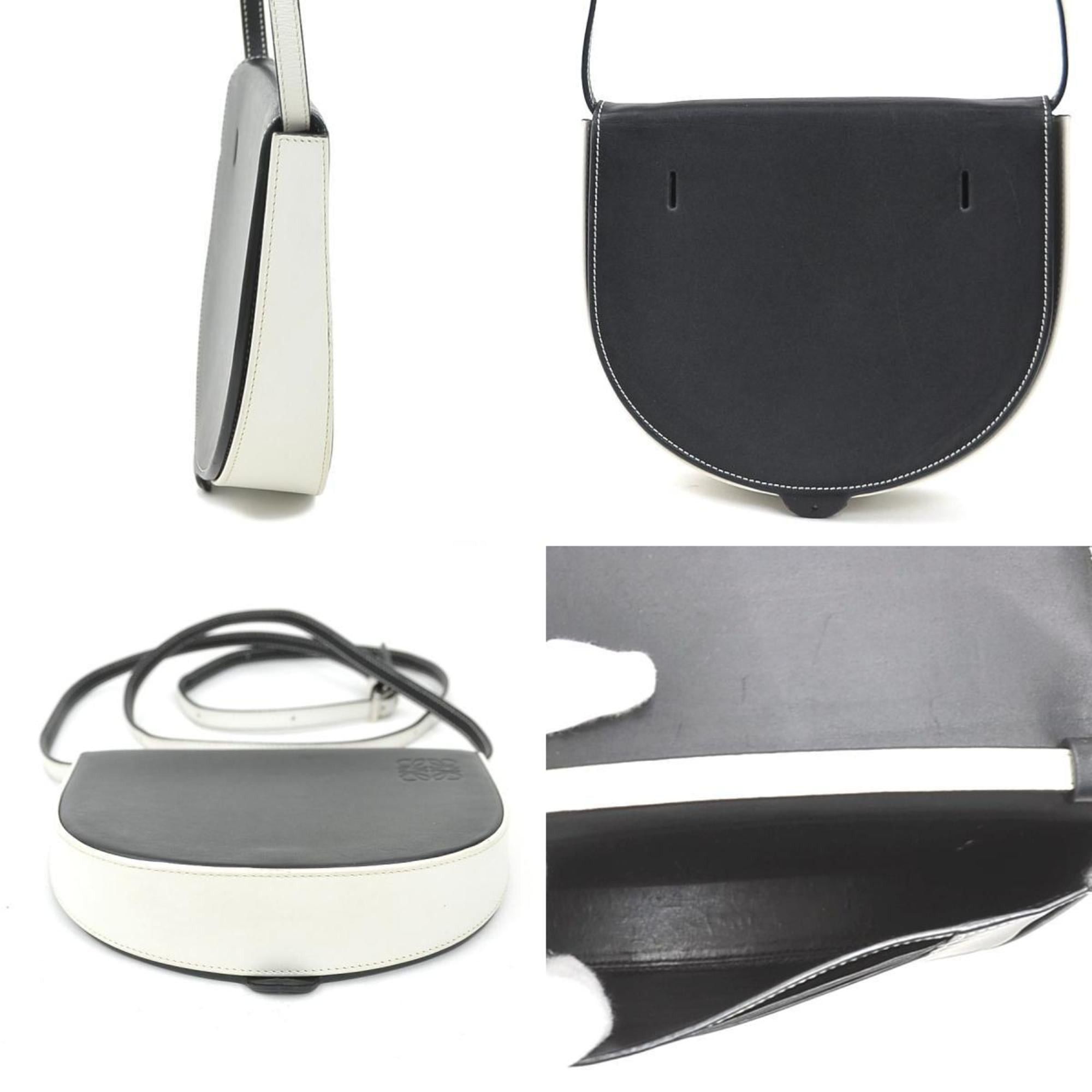 Loewe LOEWE Shoulder Bag, Belt Heel Leather, Black and White, Women's, h31904i Size ONE SIZE - 2 Thumbnail