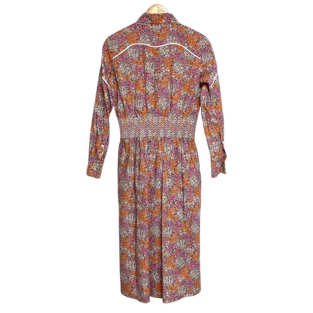 Other Other CYCLAS Flower Print Long Shirt Dress Textile Dresses 1-07-01-0009 DUTY FREE for USA Size ONE SIZE - 2 Thumbnail
