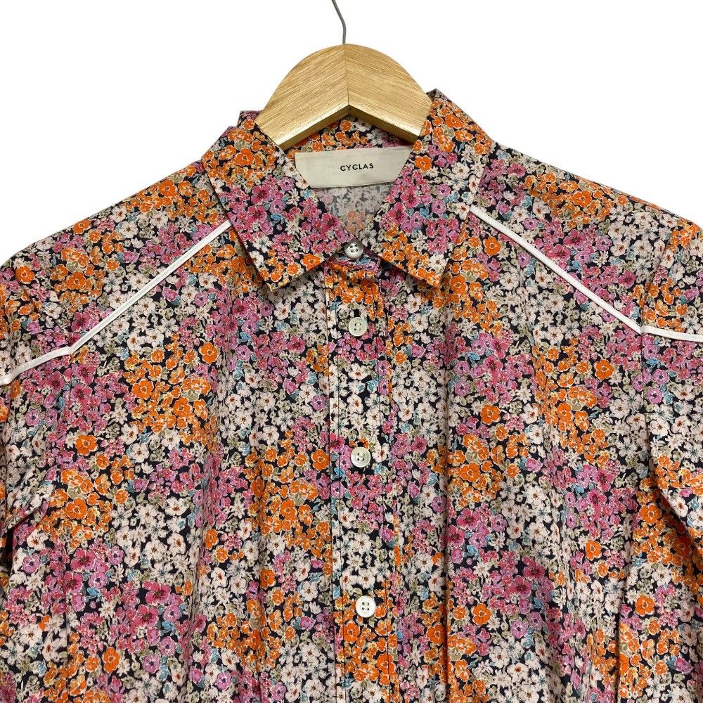 Other Other CYCLAS Flower Print Long Shirt Dress Textile Dresses 1-07-01-0009 DUTY FREE for USA Size ONE SIZE - 3 Thumbnail