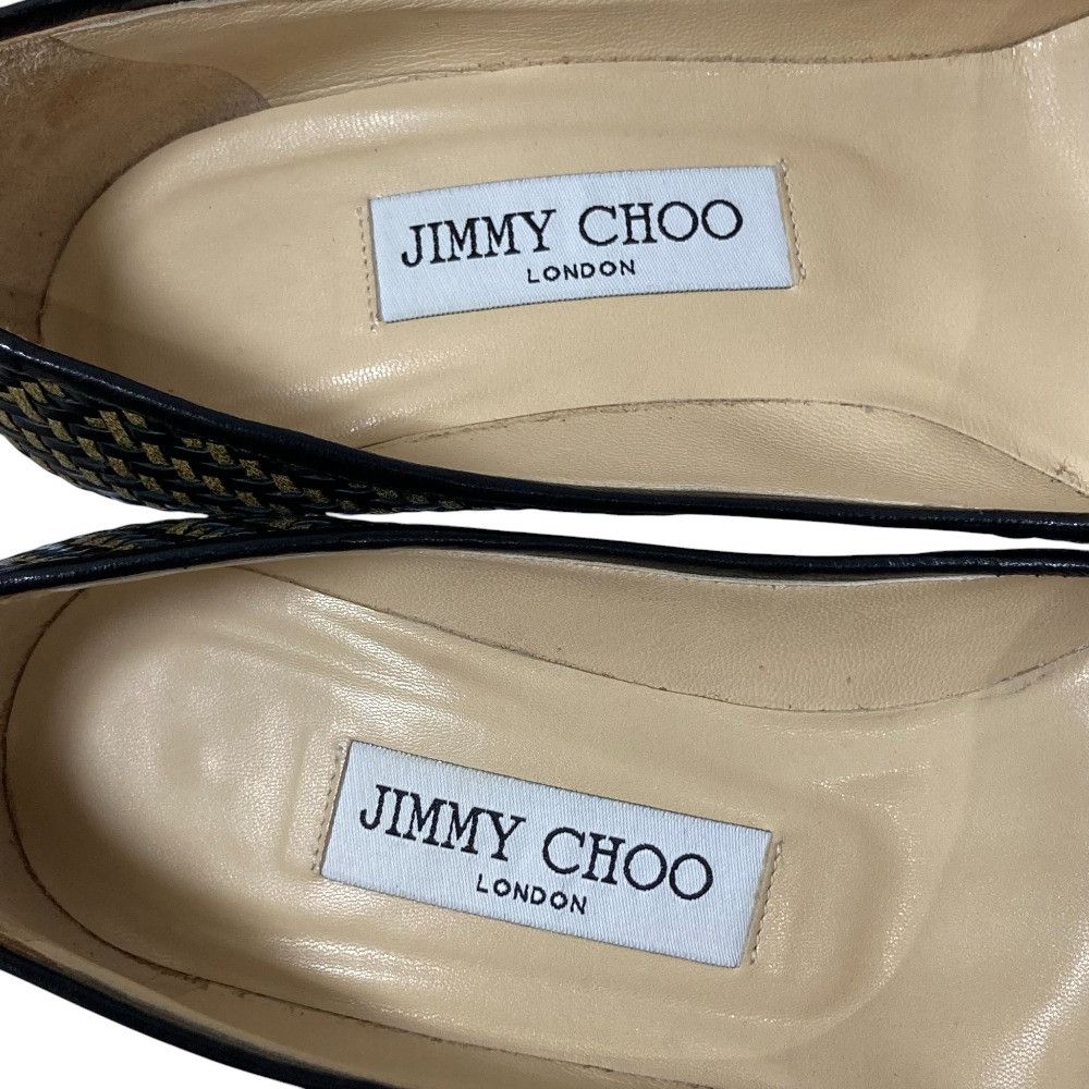 Jimmy Choo Jimmy Choo Jimmy Choo Intrecciato Leather Pumps Leather Shoes DUTY FREE for USA Size ONE SIZE - 8 Thumbnail