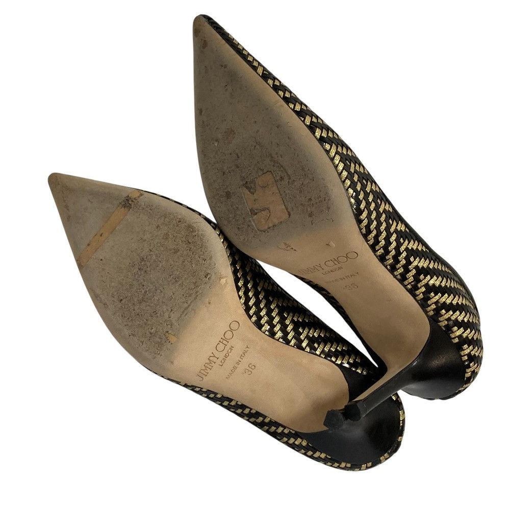 Jimmy Choo Jimmy Choo Jimmy Choo Intrecciato Leather Pumps Leather Shoes DUTY FREE for USA Size ONE SIZE - 6 Thumbnail