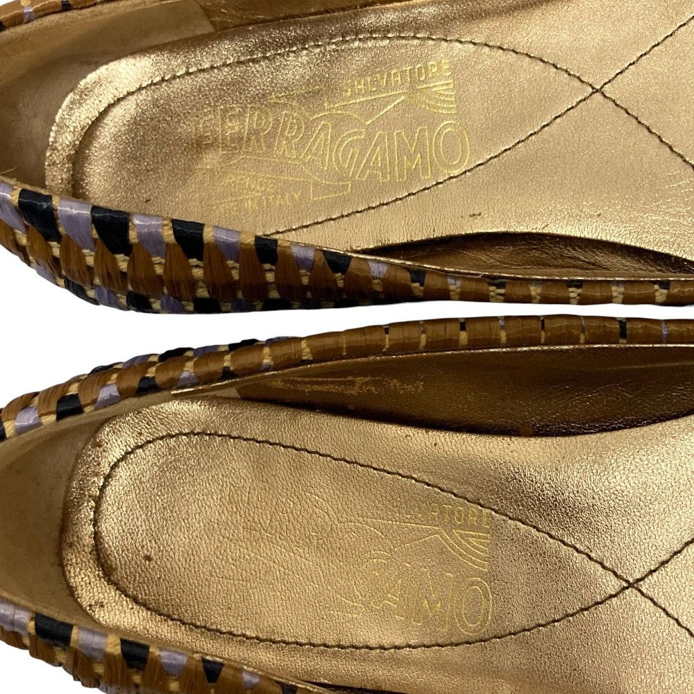 Salvatore Ferragamo Salvatore Ferragamo Salvatore Ferragamo Vara Leather Pumps Leather Shoes DUTY FREE for USA Size ONE SIZE - 7 Thumbnail