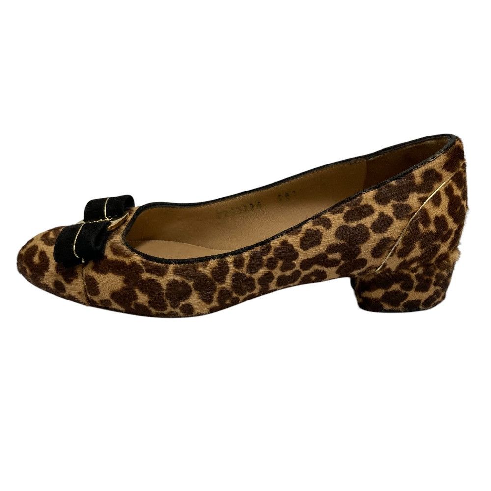 Salvatore Ferragamo Salvatore Ferragamo Salvatore Ferragamo Vara Leopard Haircalf Pumps Fur Shoes DUTY FREE for USA Size ONE SIZE - 3 Thumbnail