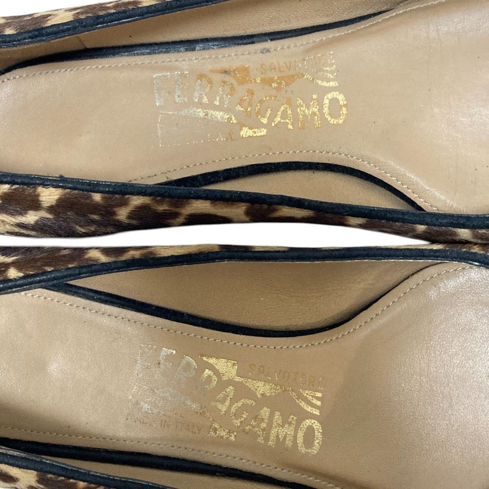 Salvatore Ferragamo Salvatore Ferragamo Salvatore Ferragamo Vara Leopard Haircalf Pumps Fur Shoes DUTY FREE for USA Size ONE SIZE - 7 Thumbnail