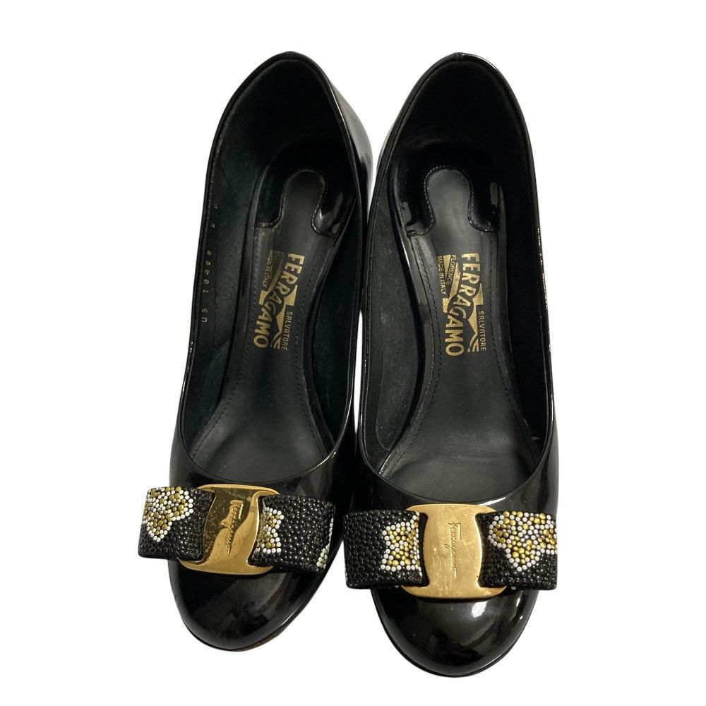 Salvatore Ferragamo Salvatore Ferragamo Salvatore Ferragamo Vara Leather Pumps Leather Shoes DUTY FREE for USA Size ONE SIZE - 2 Thumbnail