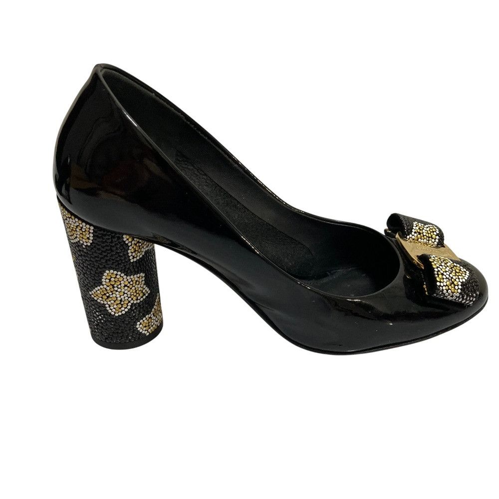 Salvatore Ferragamo Salvatore Ferragamo Salvatore Ferragamo Vara Leather Pumps Leather Shoes DUTY FREE for USA Size ONE SIZE - 5 Thumbnail