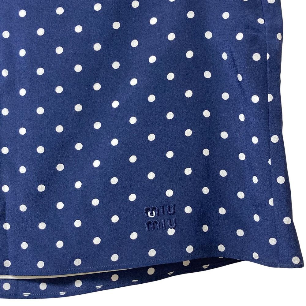Miu Miu Miu Miu Miu Miu Polka Dot Crepe de Chine Setup Textile Tops DUTY FREE for USA Size ONE SIZE - 15 Thumbnail