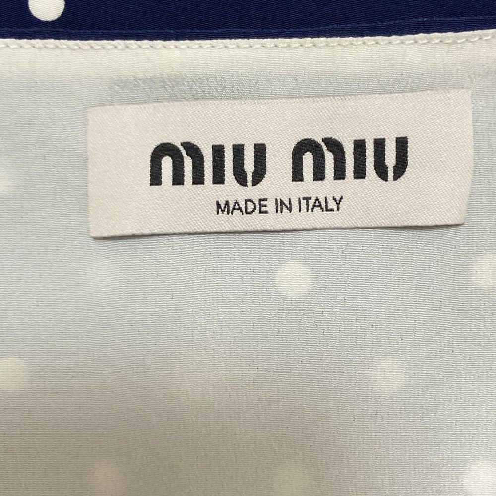 Miu Miu Miu Miu Miu Miu Polka Dot Crepe de Chine Setup Textile Tops DUTY FREE for USA Size ONE SIZE - 18 Thumbnail