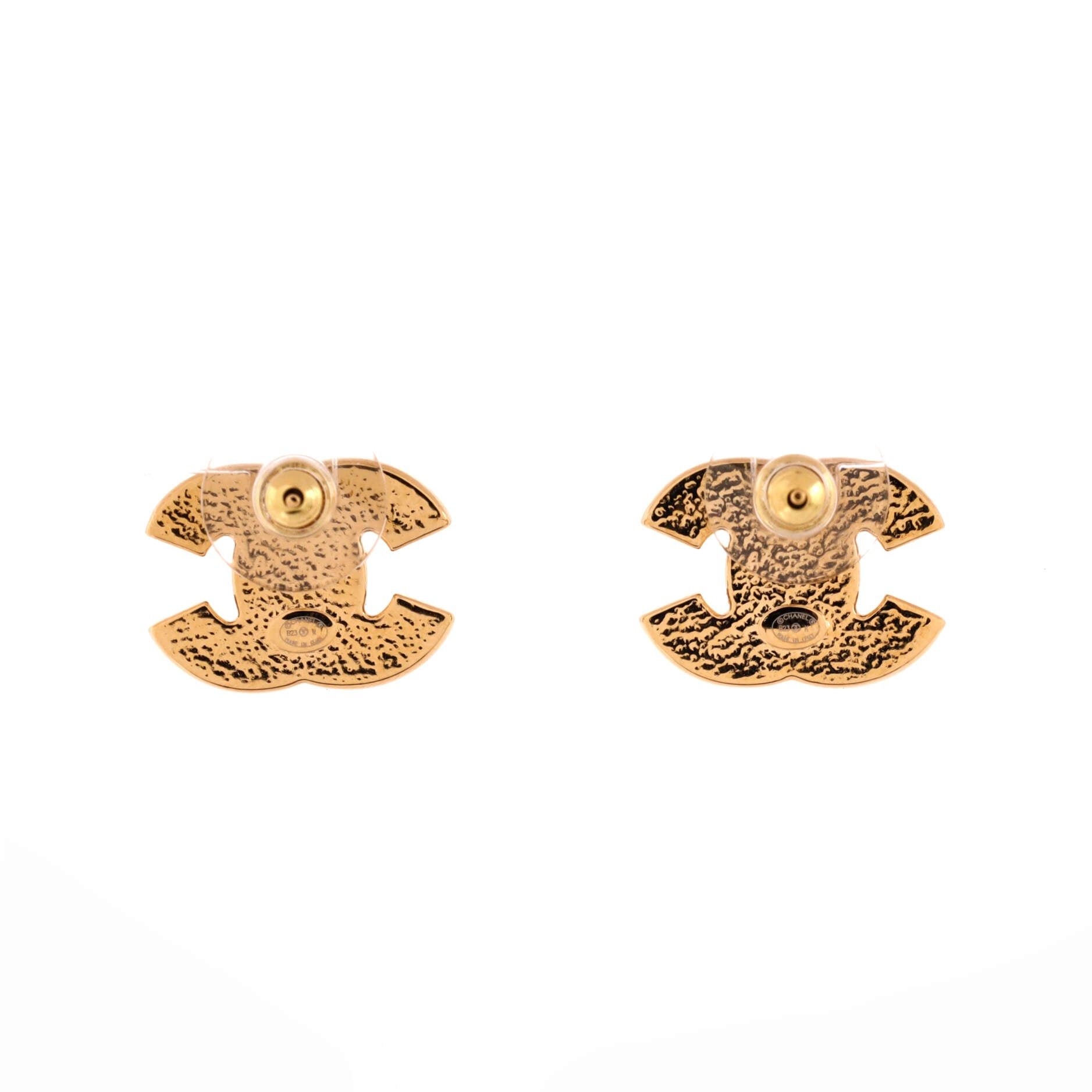 Chanel CC Stud Earrings Size ONE SIZE - 3 Thumbnail