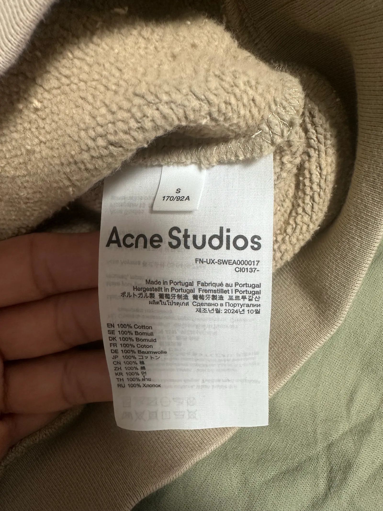 Acne Studios Acne Studios LOGO FLEECE SWEATER Sweatshirt Size S / US 4 / IT 40 - 4 Thumbnail