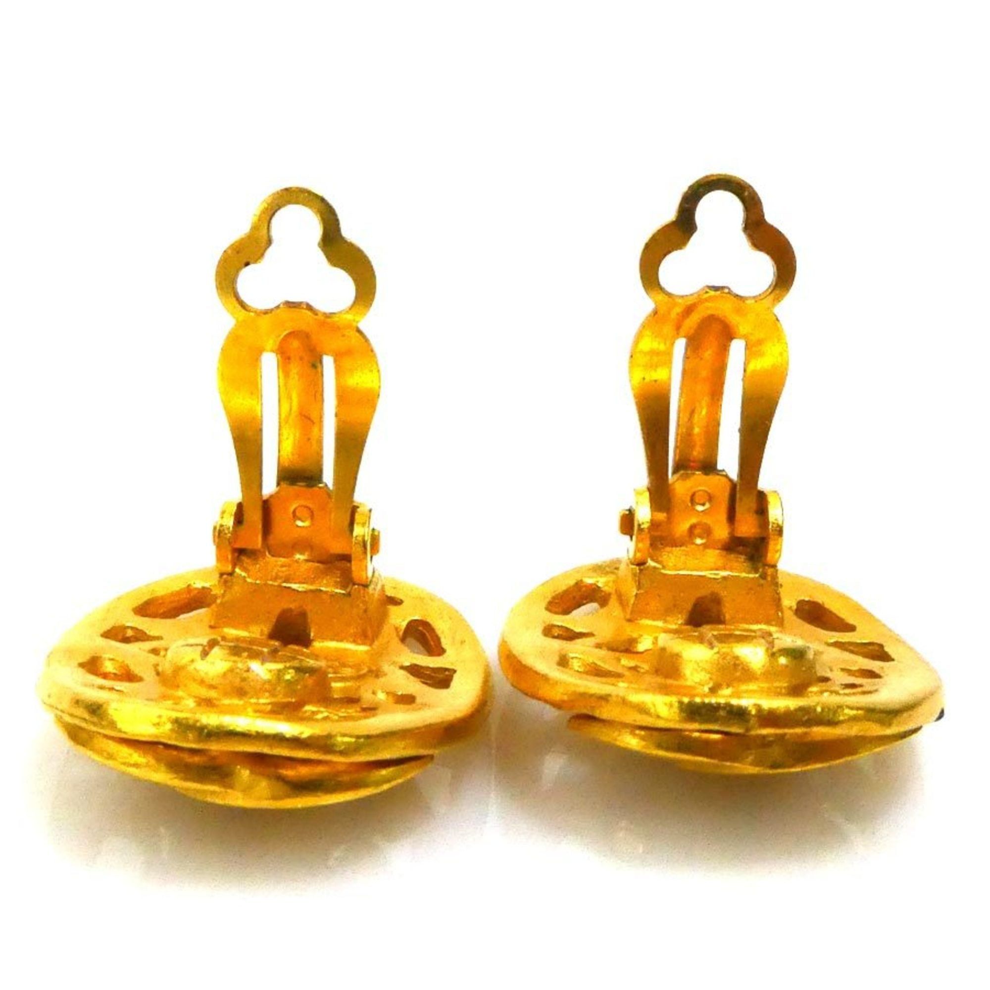 Chanel CHANEL Coco Mark Metal Gold Earrings for Women e61392n Size ONE SIZE - 4 Thumbnail