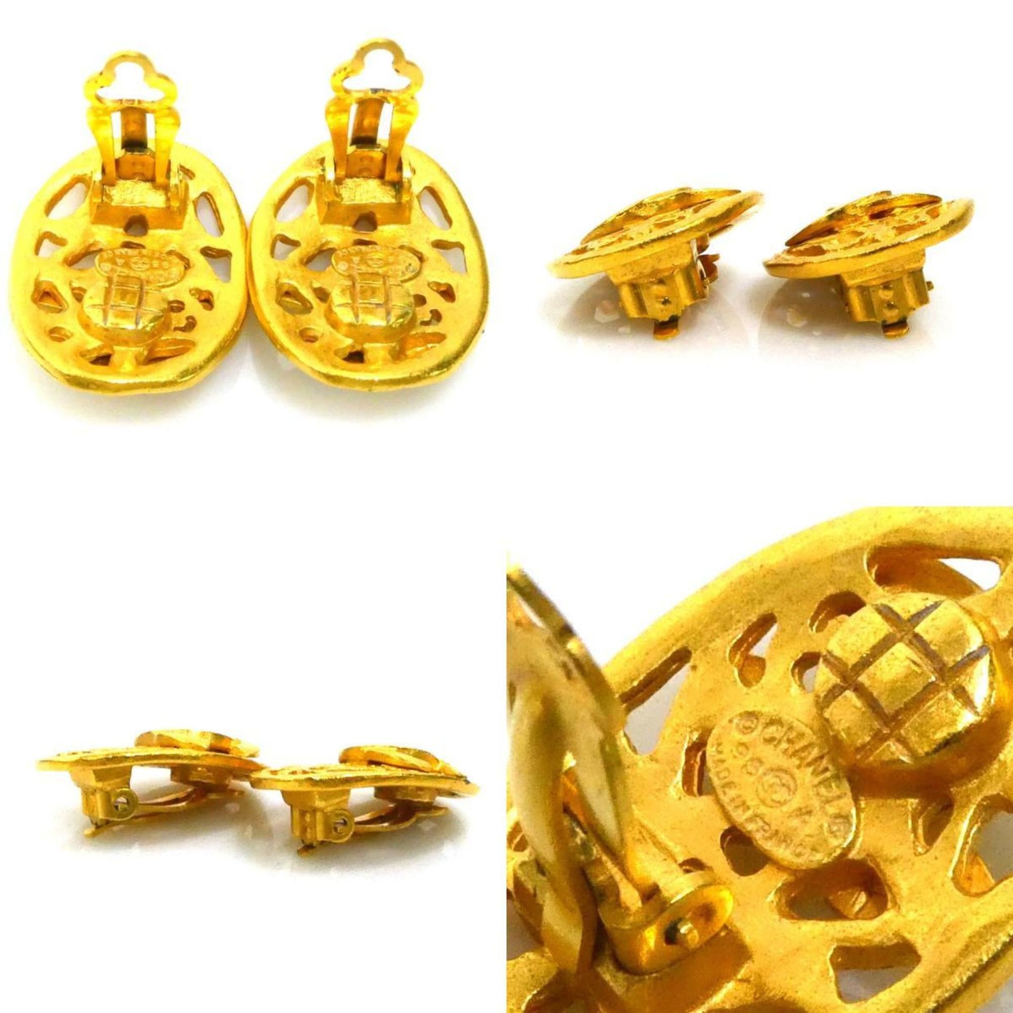 Chanel CHANEL Coco Mark Metal Gold Earrings for Women e61392n Size ONE SIZE - 5 Thumbnail