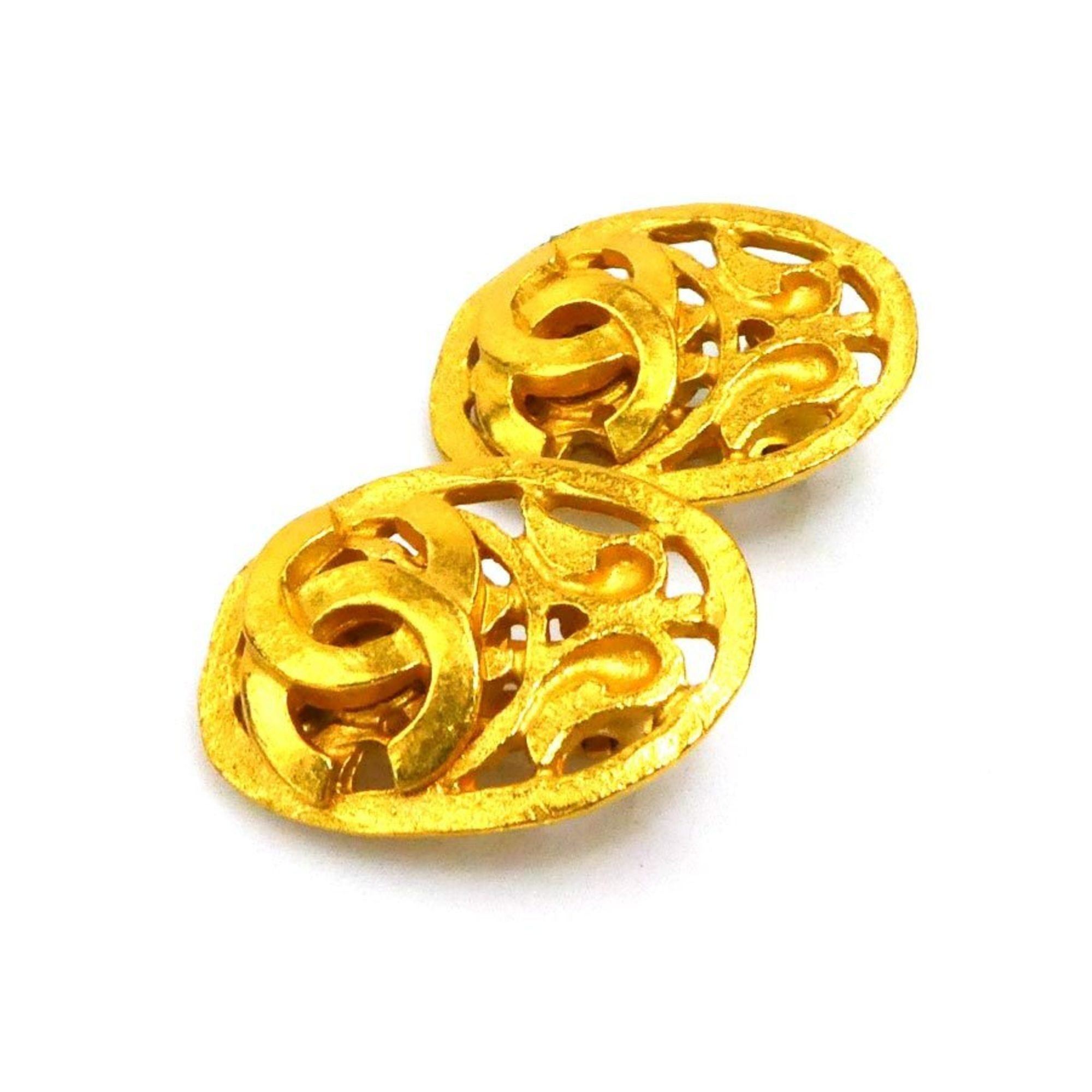 Chanel CHANEL Coco Mark Metal Gold Earrings for Women e61392n Size ONE SIZE - 2 Thumbnail