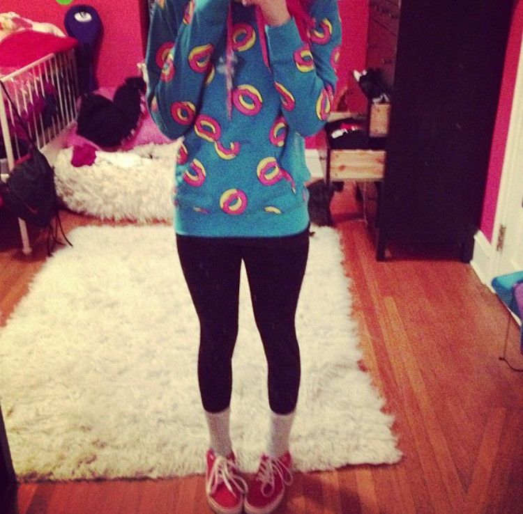 Odd Future OF All Over Print Donut Hoodie Grailed