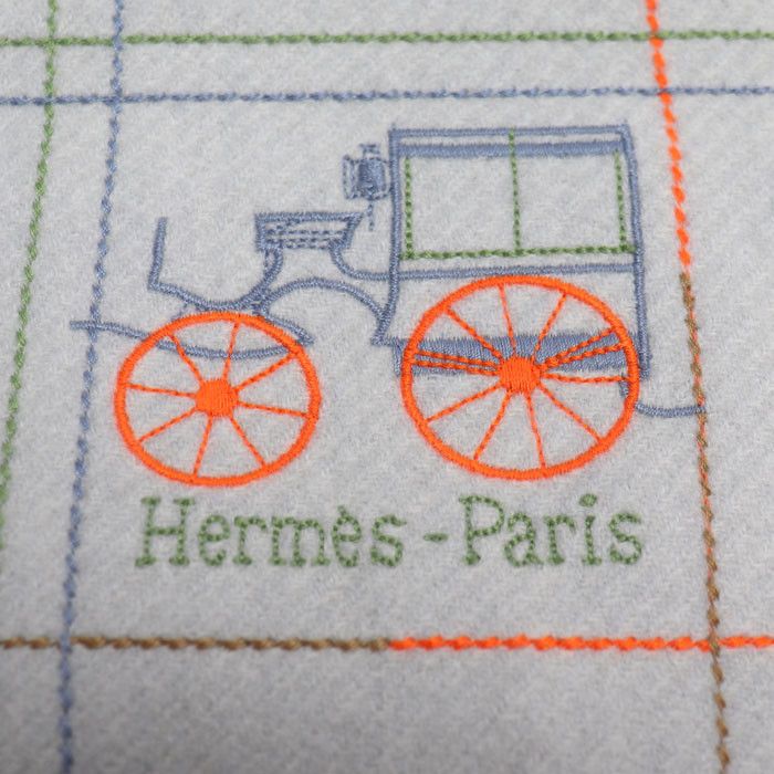 Hermes Hermes Hermès Grand Brodé Berlino Cashmere Scarf Textile Scarf H259149S01 DUTY FREE for USA Size ONE SIZE - 3 Thumbnail