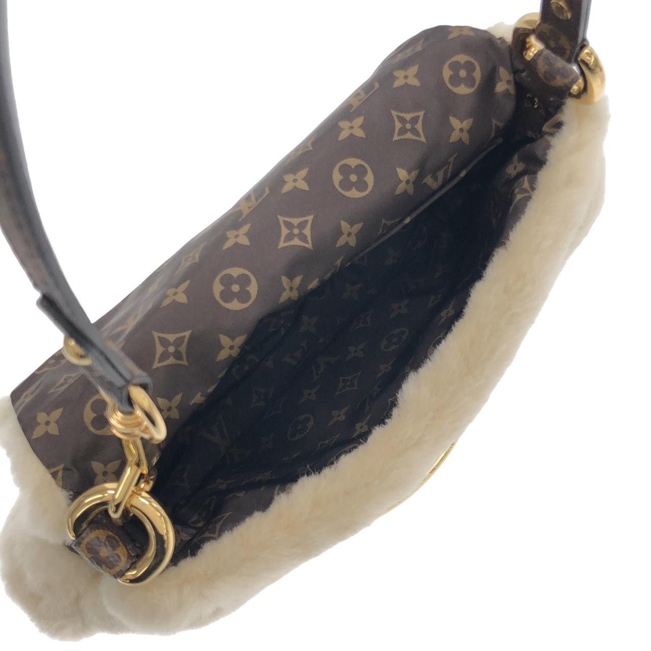 Louis Vuitton Louis Vuitton Louis Vuitton Cozygram Sunset Shearling Coated Canvas Shoulder Bag Fur Shoulder Bag M12097 DUTY FREE for USA Size ONE SIZE - 6 Thumbnail