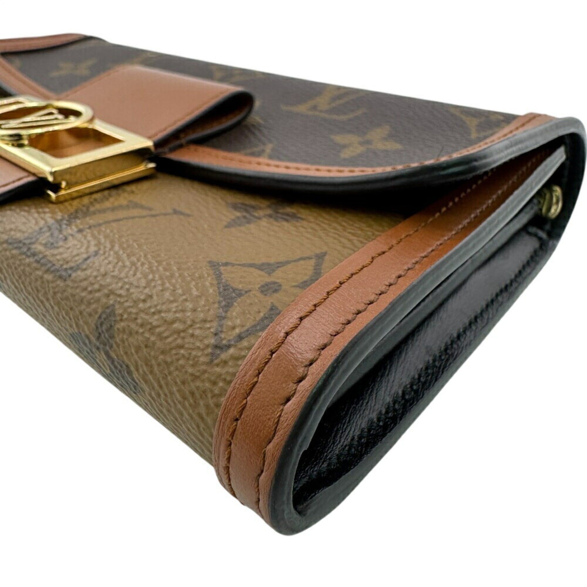 Louis Vuitton LOUIS VUITTON M46645 Portefeuille Sarah Monogram Reverse Long Wallet Brown Women's Size ONE SIZE - 4 Thumbnail
