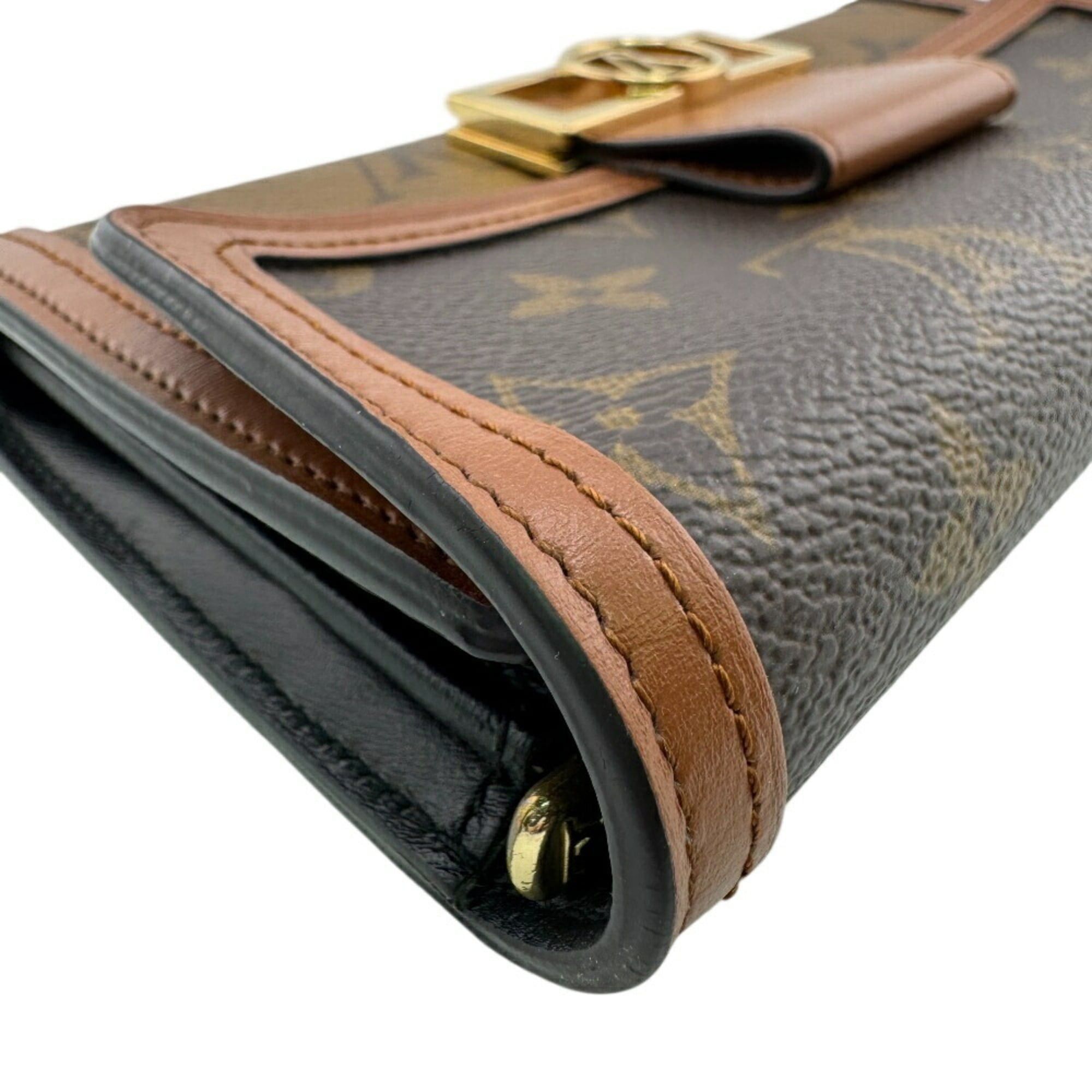 Louis Vuitton LOUIS VUITTON M46645 Portefeuille Sarah Monogram Reverse Long Wallet Brown Women's Size ONE SIZE - 3 Thumbnail