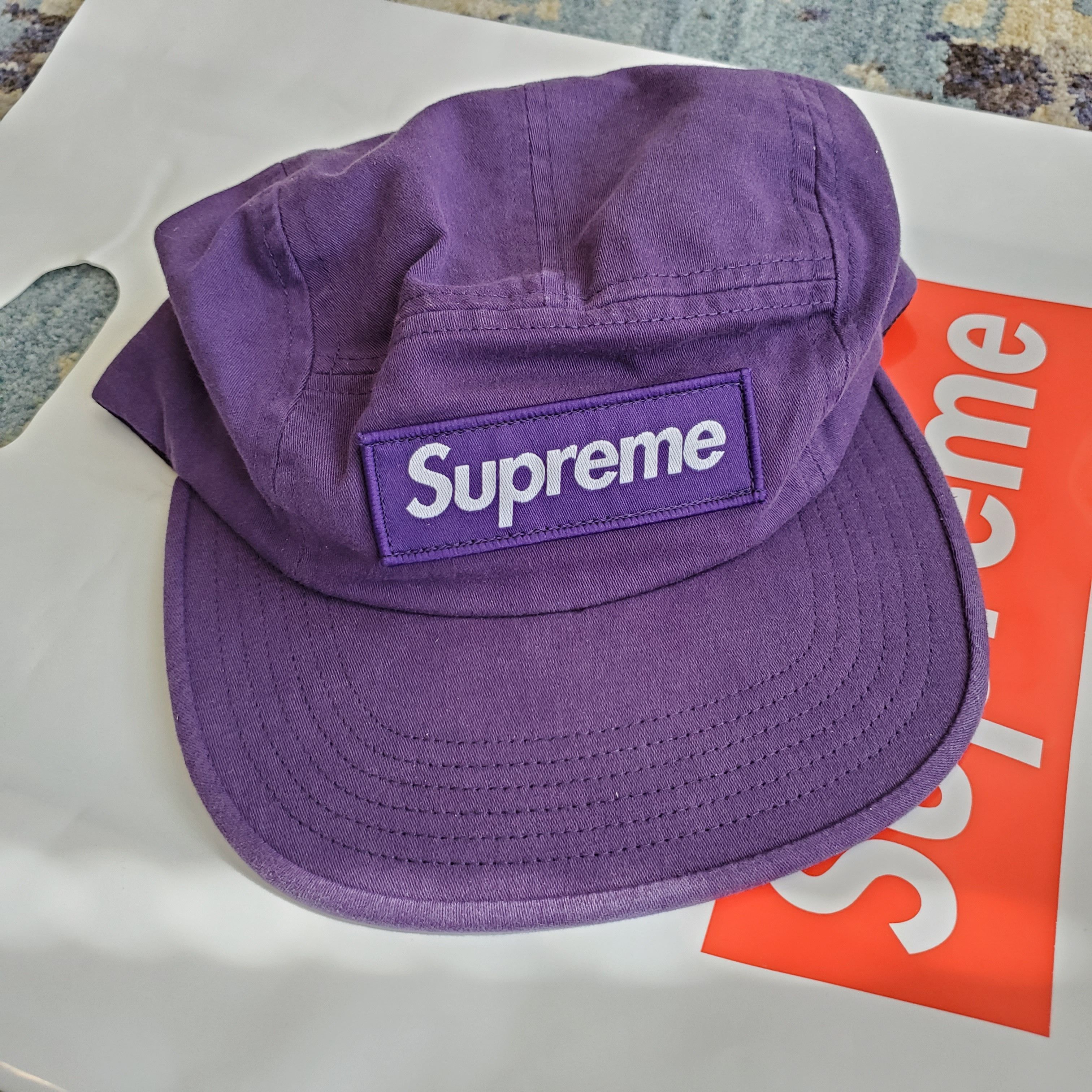 Supreme Geometric Ripstop Camp Cap Purple - SS19 - US