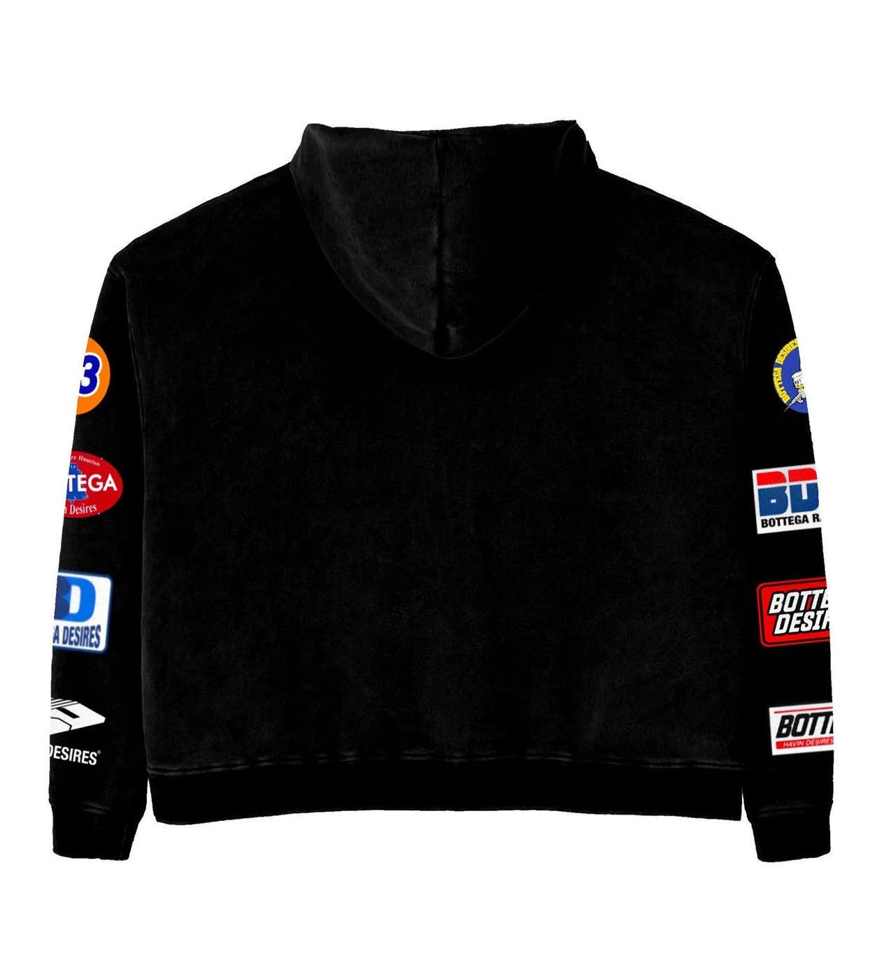 Bottega Desires Patches Zip Up Hoodie Black Size US XL / EU 56 / 4 - 2 Thumbnail