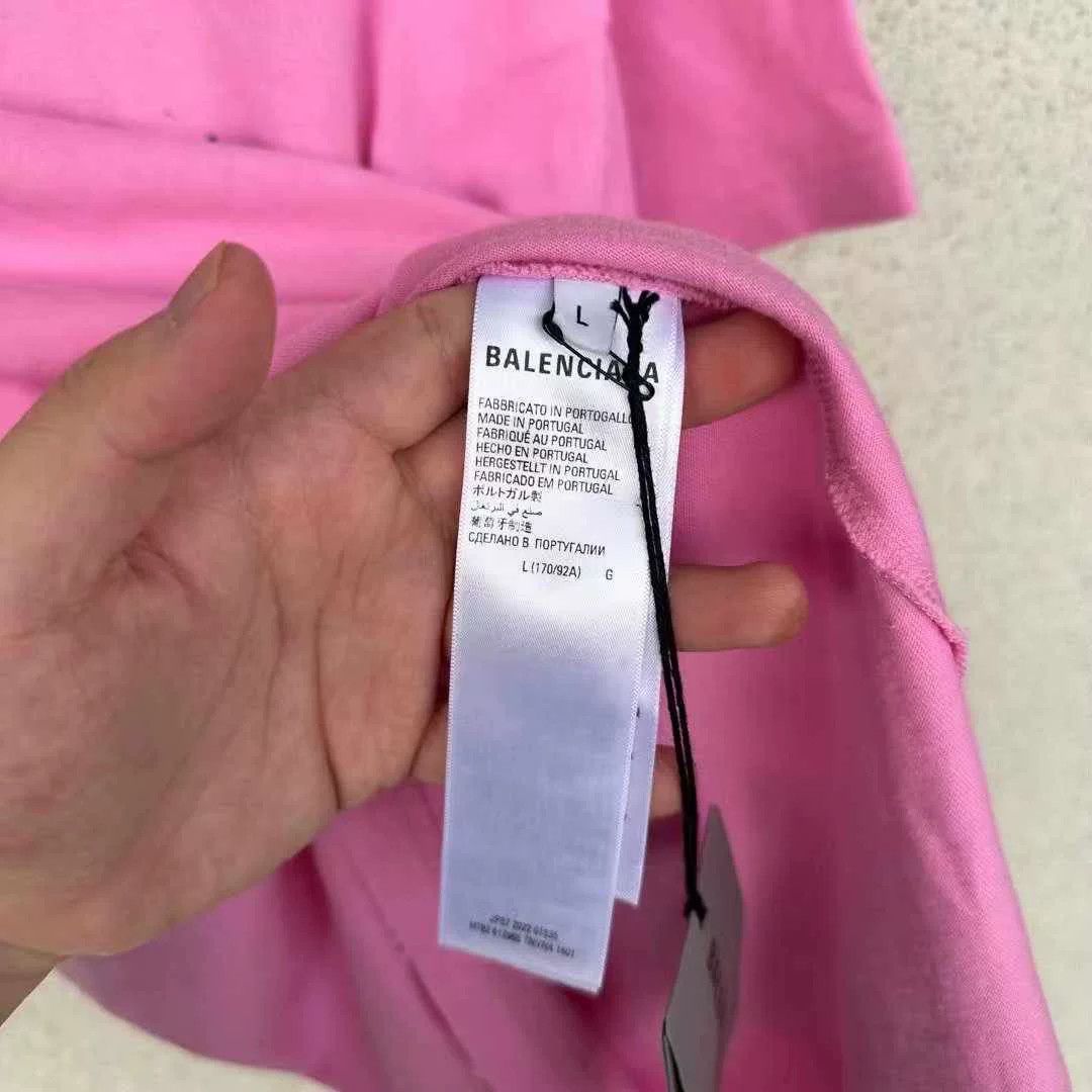 Balenciaga Balenciaga Pink Double B Graffiti T-shirt Size L / US 10 / IT 46 - 4 Thumbnail