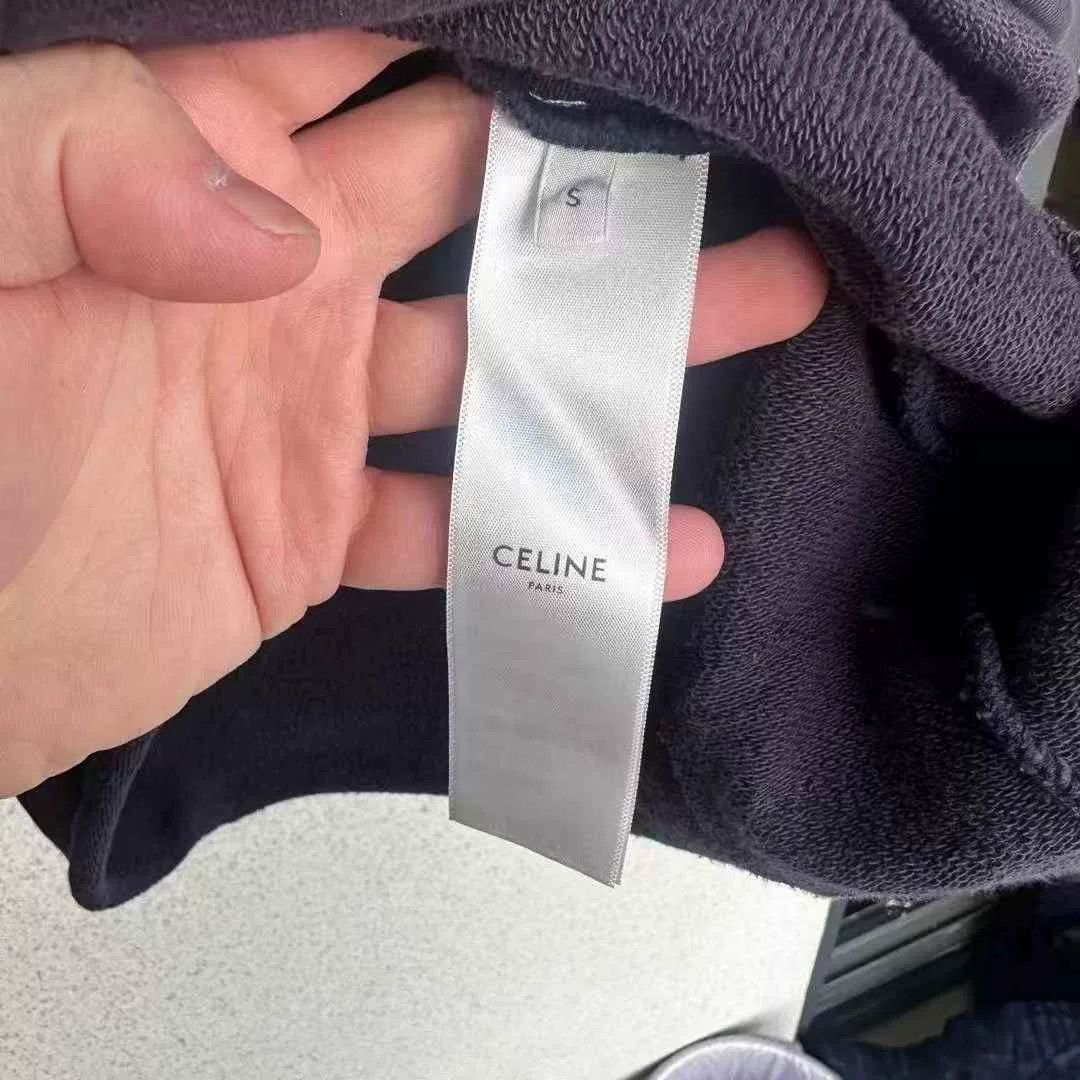 Celine Celine Distressed Patchwork Slogan Hoodie Size US S / EU 44-46 / 1 - 4 Thumbnail