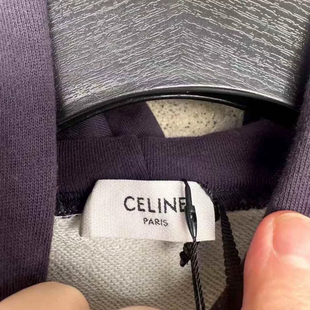 Celine Celine Distressed Patchwork Slogan Hoodie Size US S / EU 44-46 / 1 - 2 Thumbnail